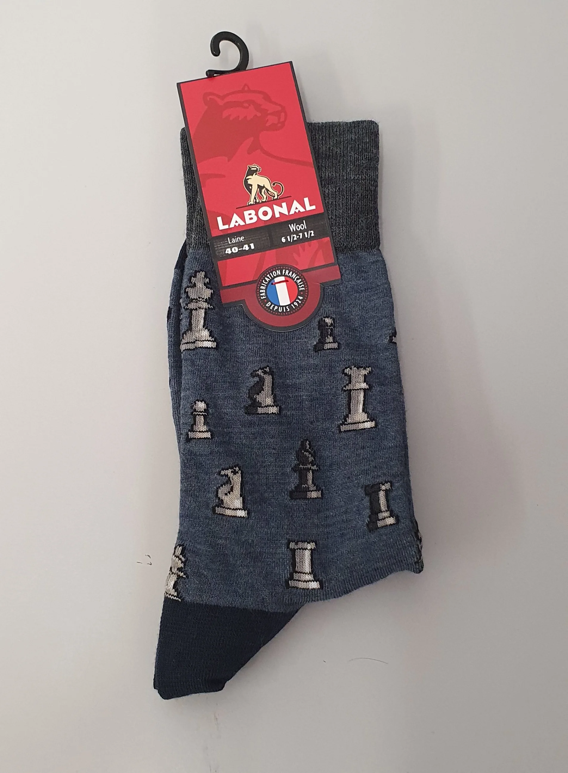 Labonal chaussettes laine 38243/1200 echec pacific