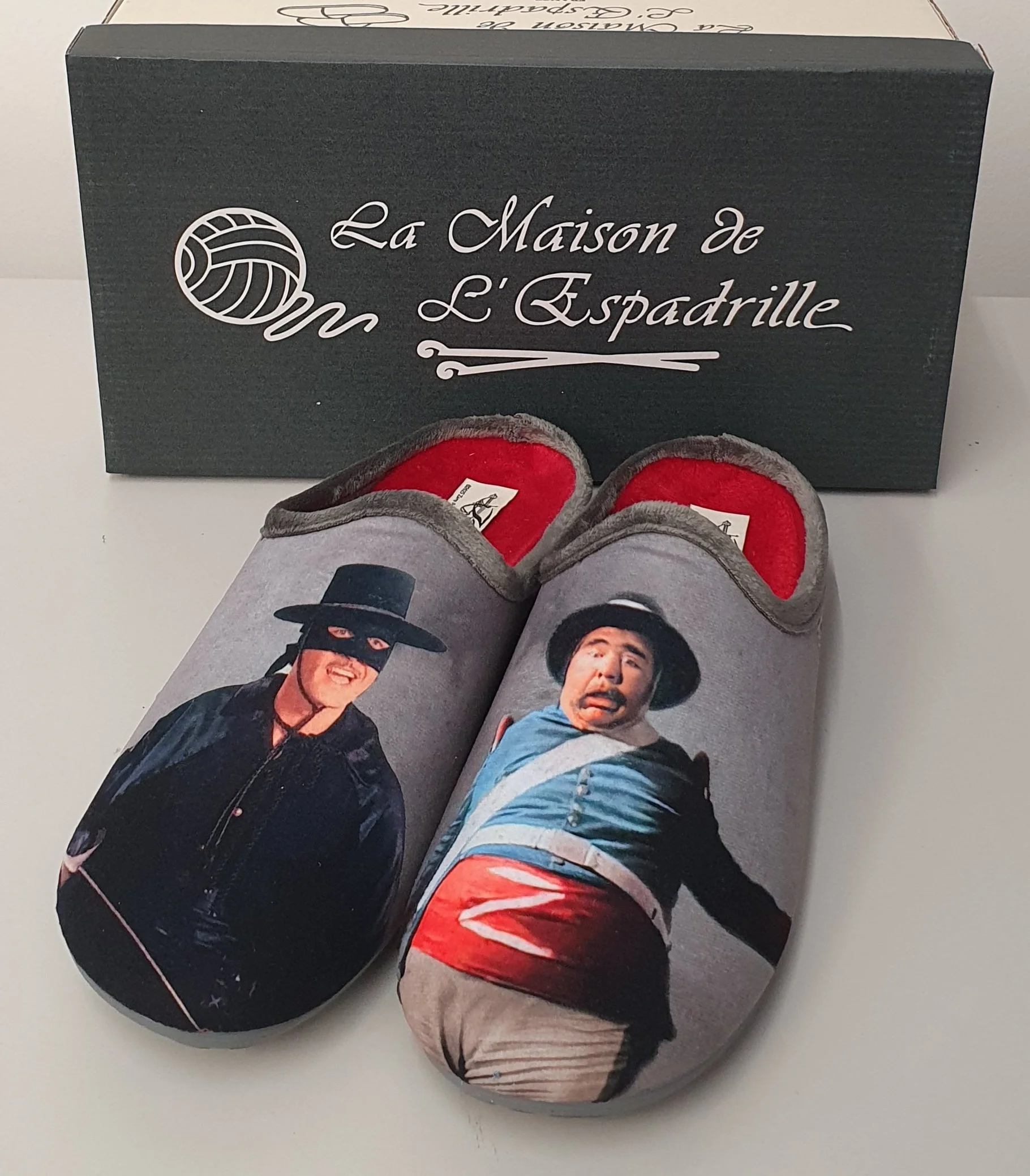 Maison de l'espadrille mule zorro Z100-8 gris