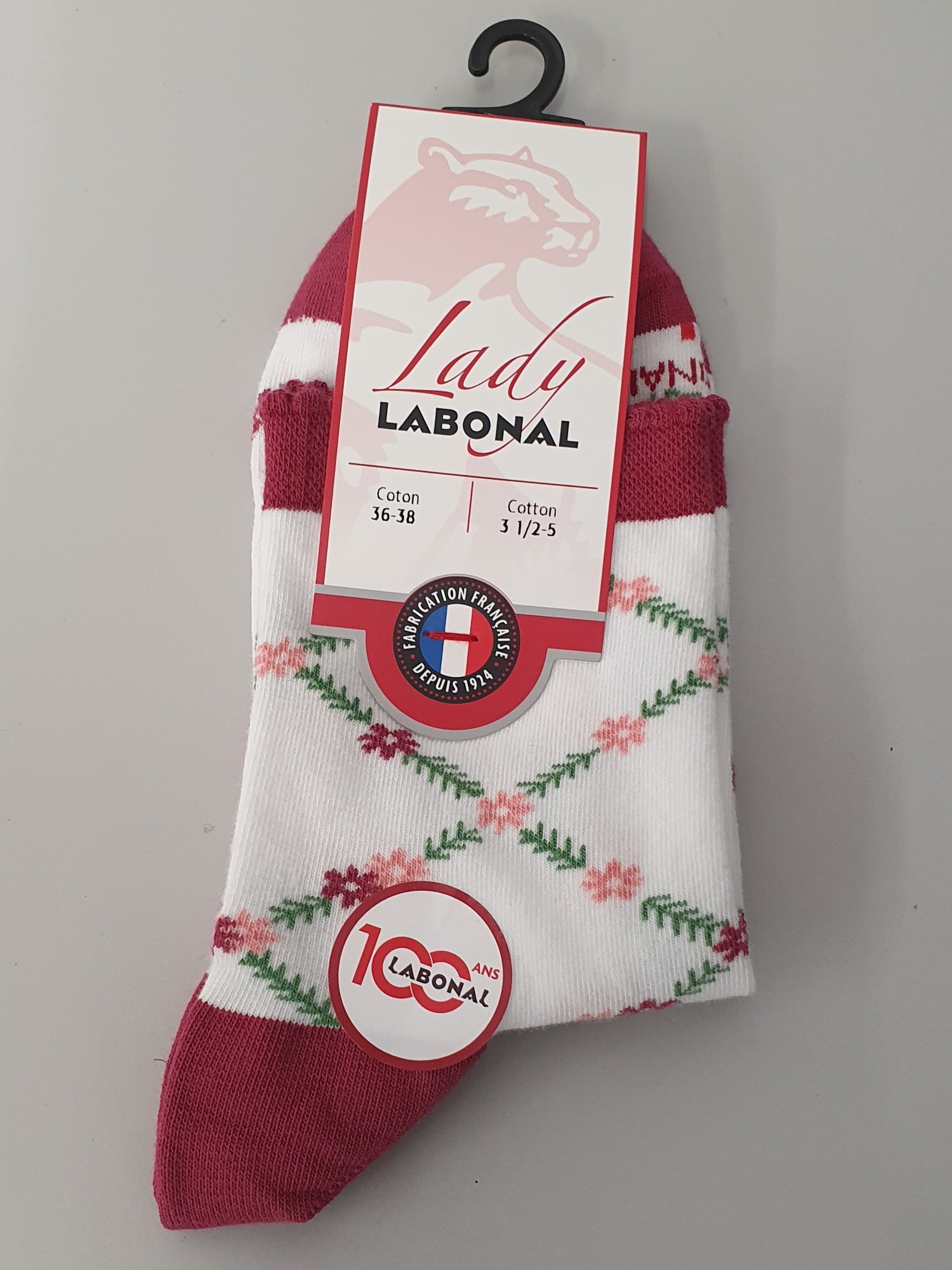 Labonal soquettes 53498-7000 fleur blanc