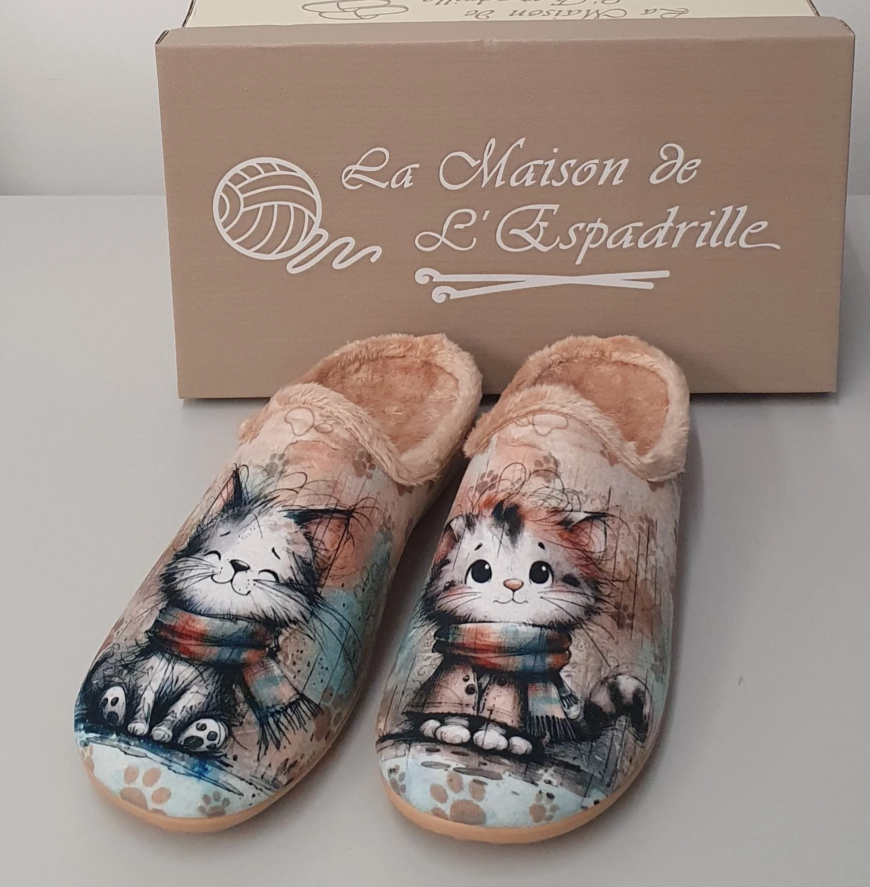 Maison de l'espadrille mule chat 6150-8 nude