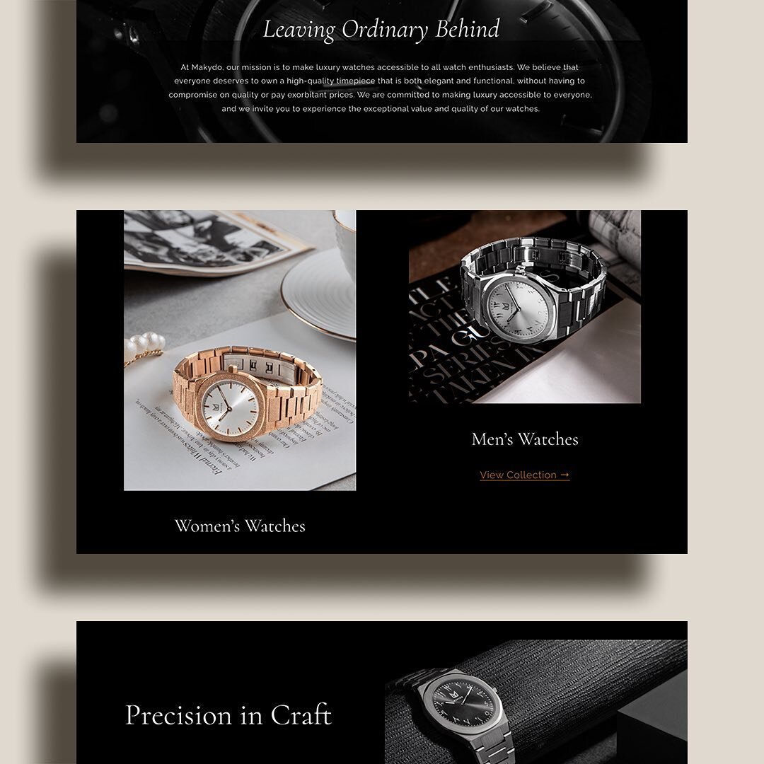 Sneak peek of this website that's in its final stages of development. 👀 So excited for this one to go live! 😻#launchingsoon 

#atfirstblink #websitedesign #shopifywebsite #luxurywebsite #luxurybranddesign #webdesigner #luxurywatches