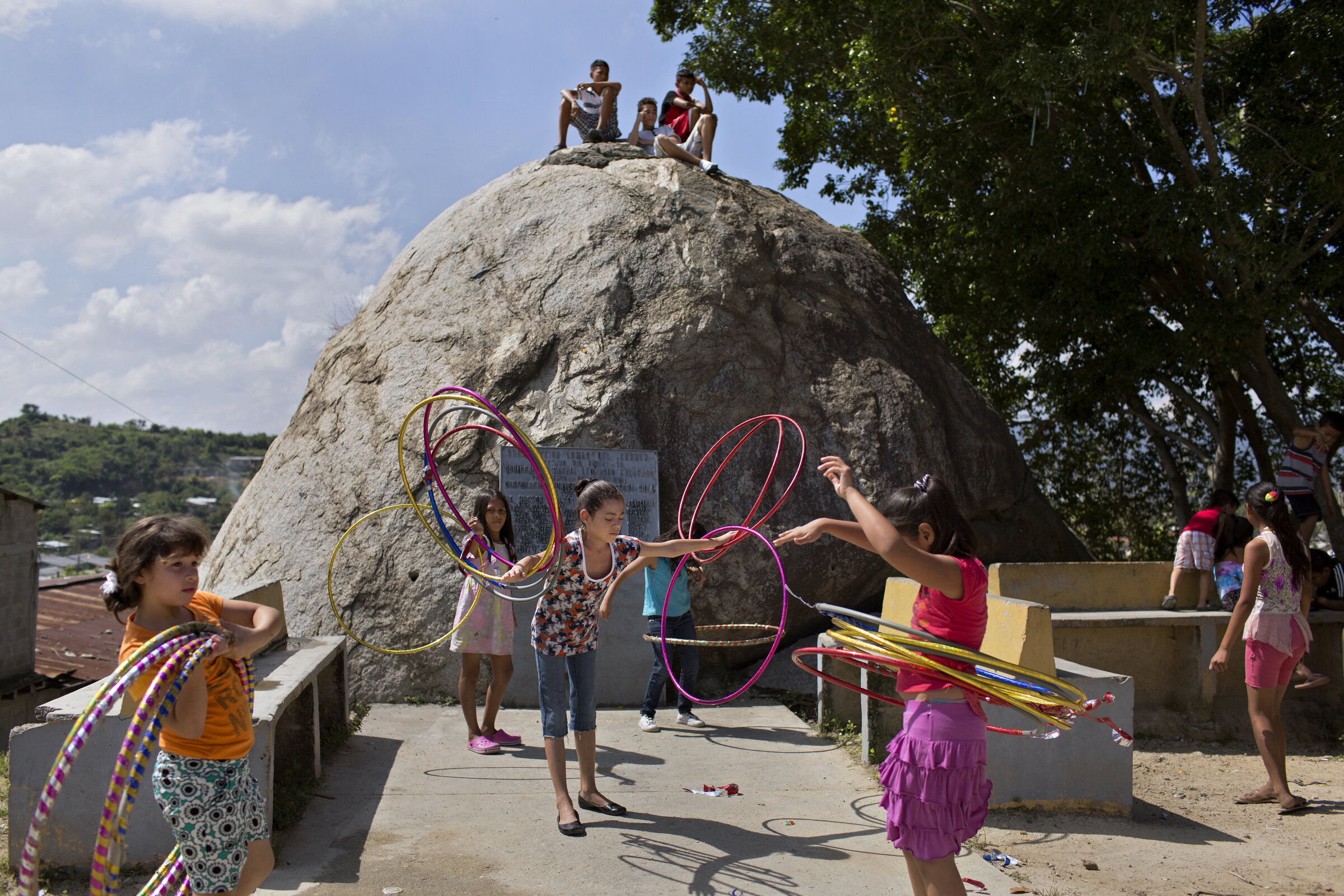 Children play during an activity hosted by Buenas Acciones Honduras in San Pedro Sula.