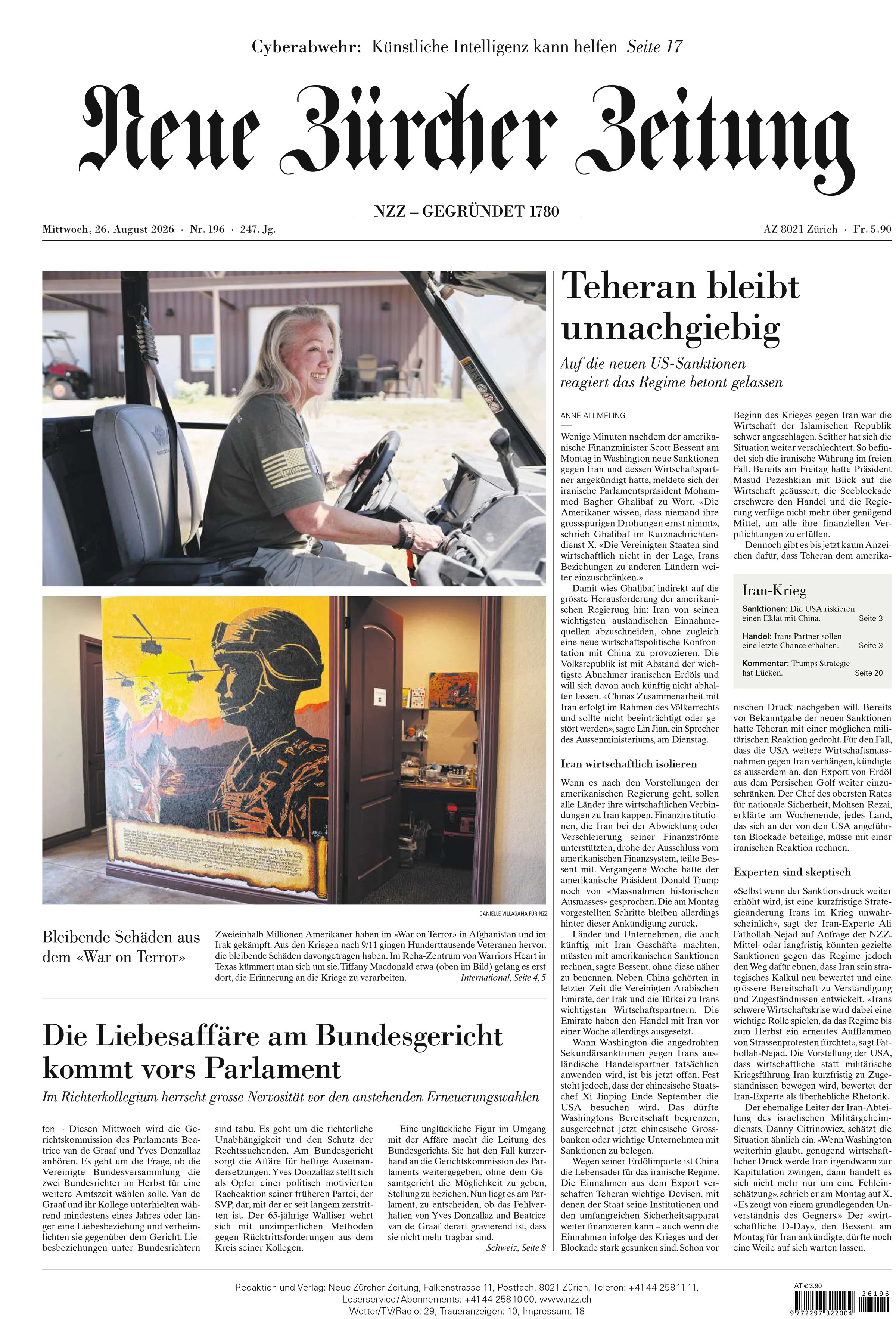 NZZ | Aug. 26, 2026