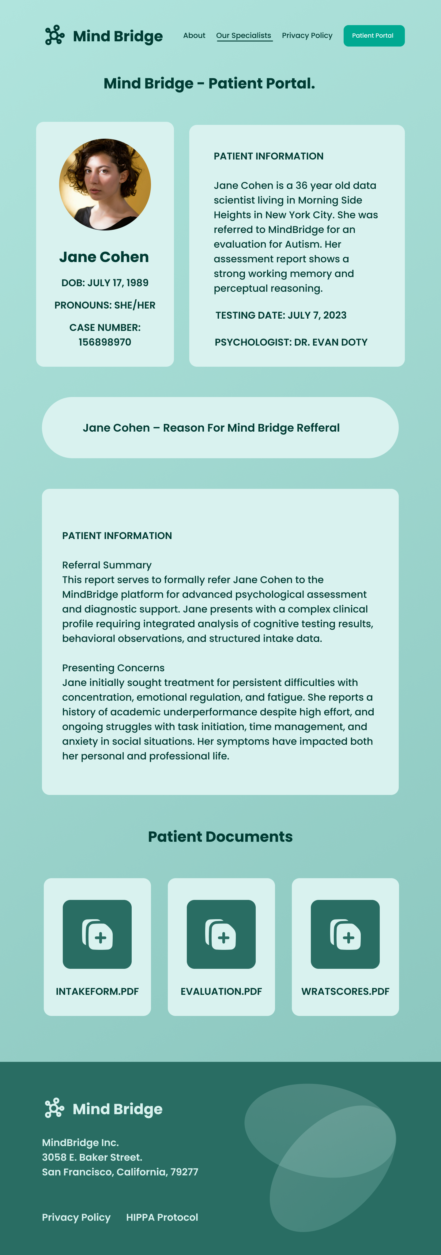 MindBridge Patient Portal.png