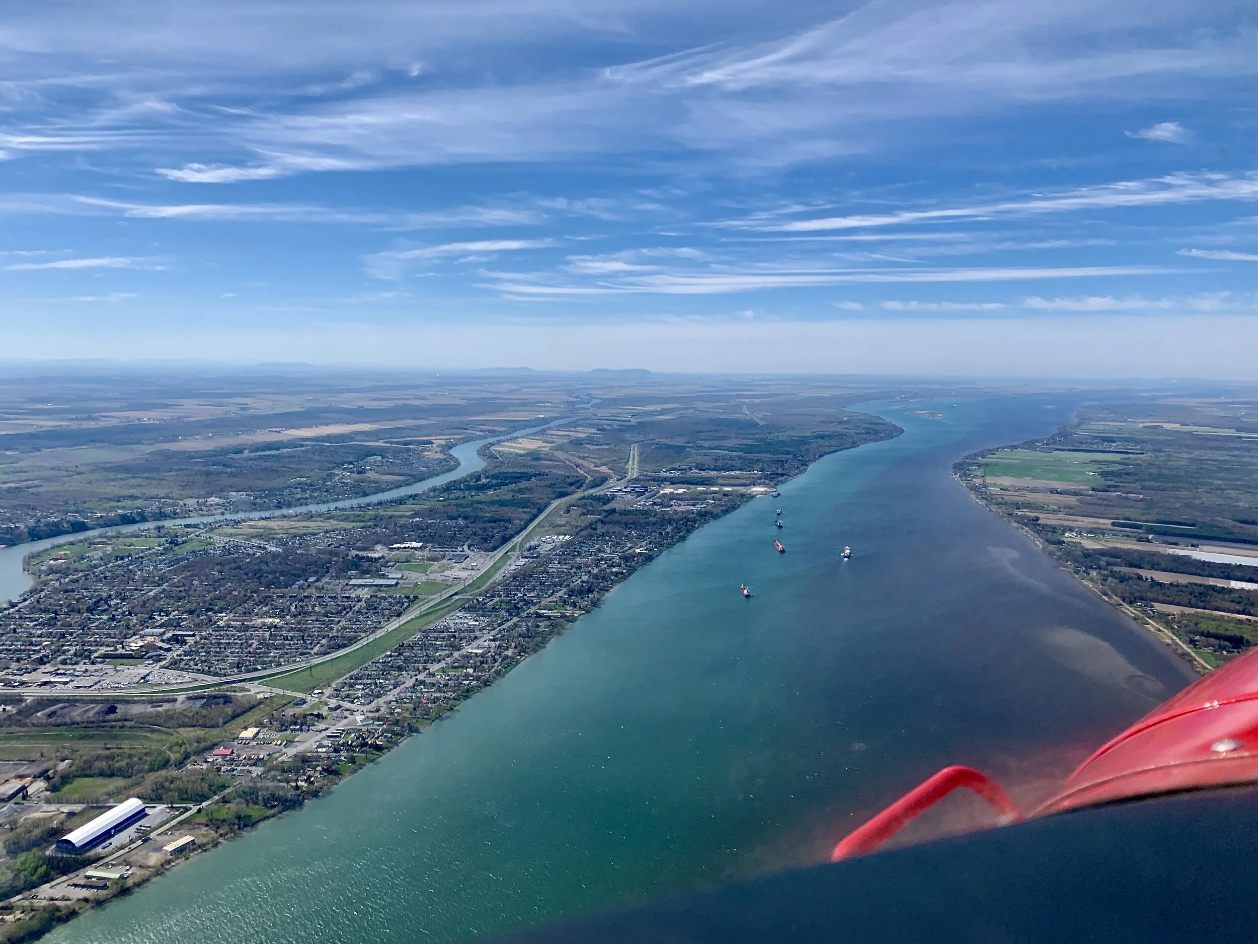 Sorel : Fleuve St-Laurent direction Montréal