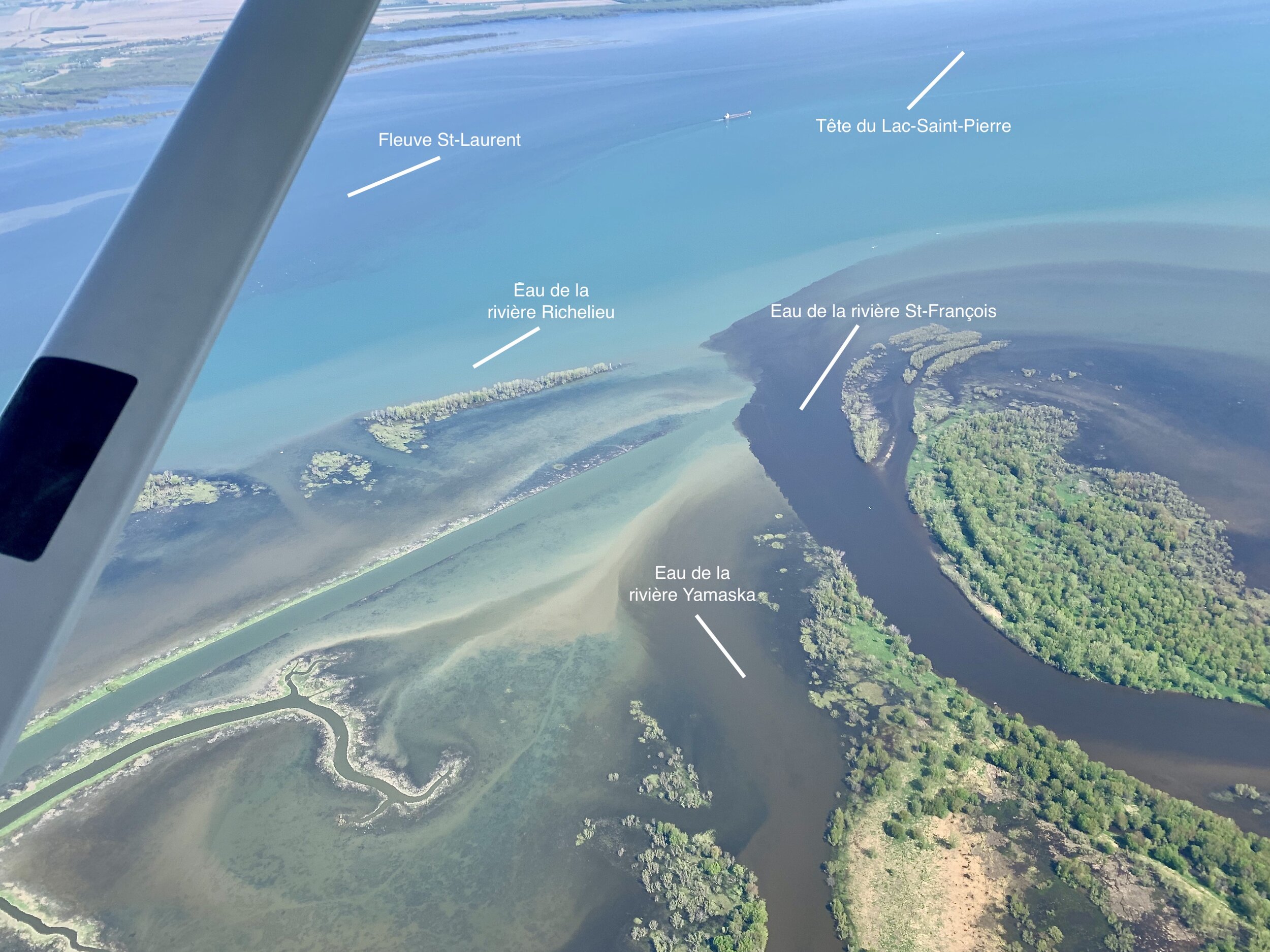 ïles de Sorel : jonction des rivières Yamaska, St-François et Richelieu