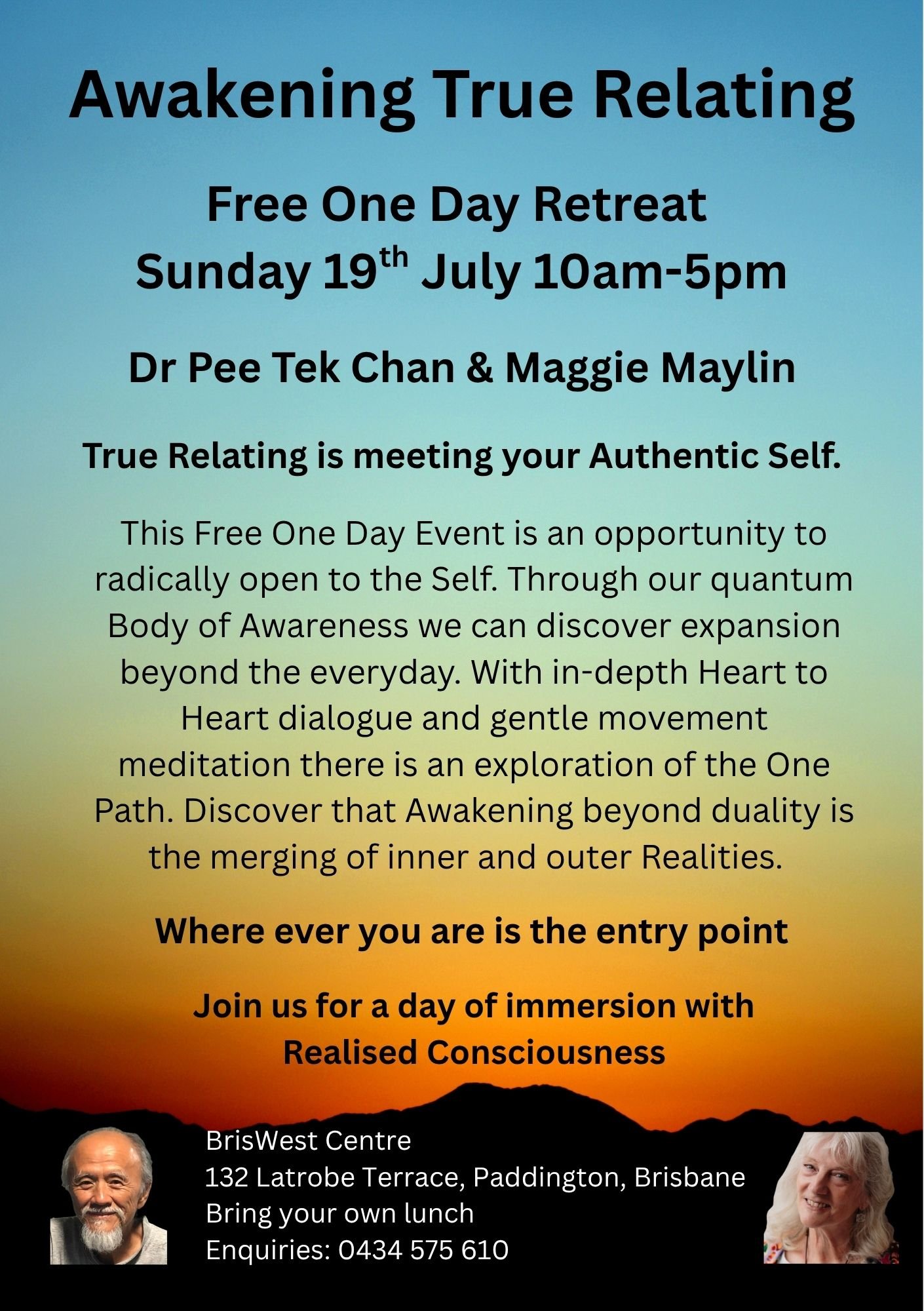 Free 1 day Retreat July 2026