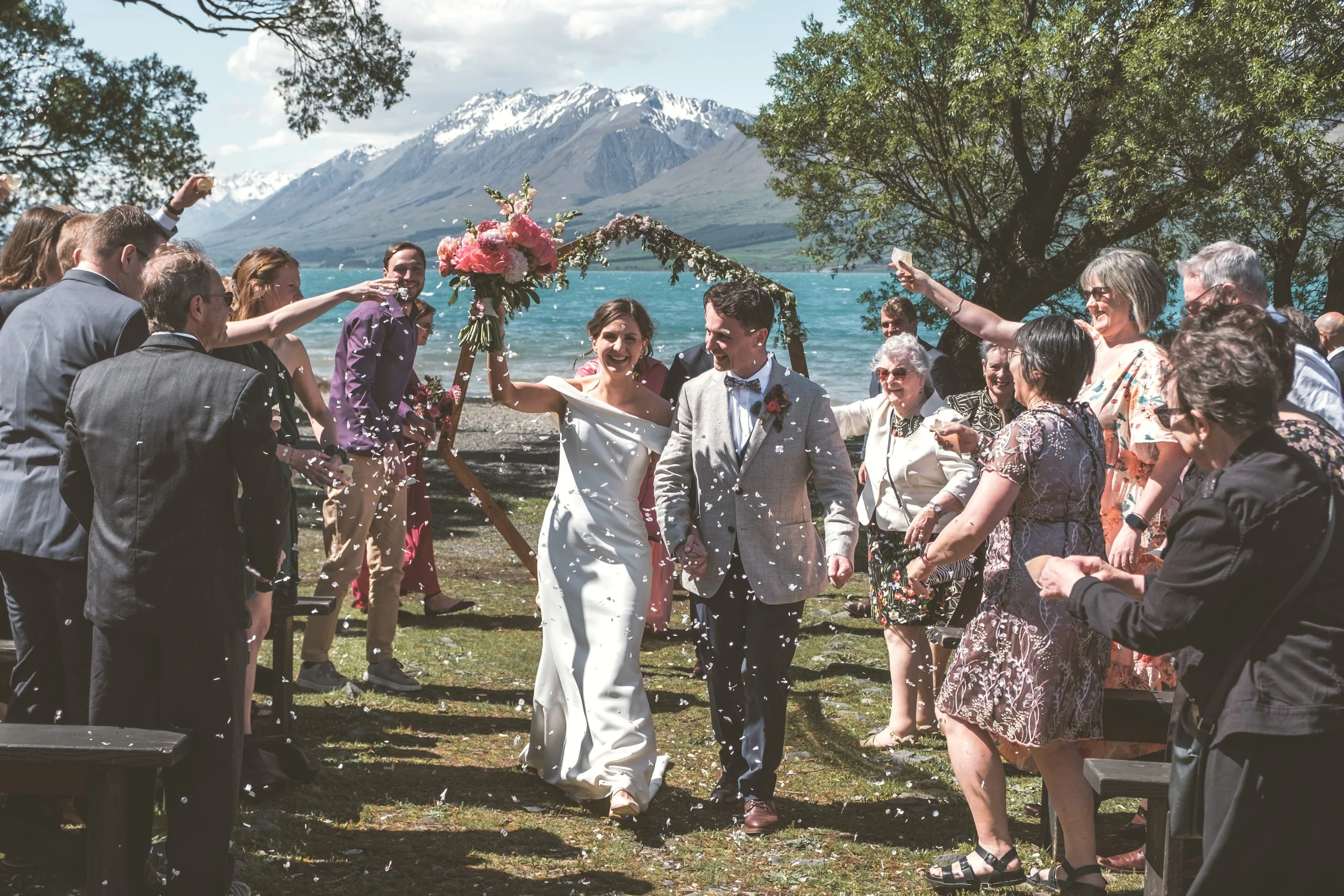 Slideshow // Lisa + Conor's Mackenzie High Country Wedding at Lake Ōhau Lodge.