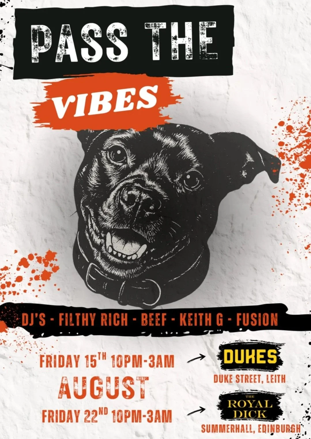 Fringe- Late Night Spot in Leith: Pass The Vibes DJ Set Friday 15th Aug