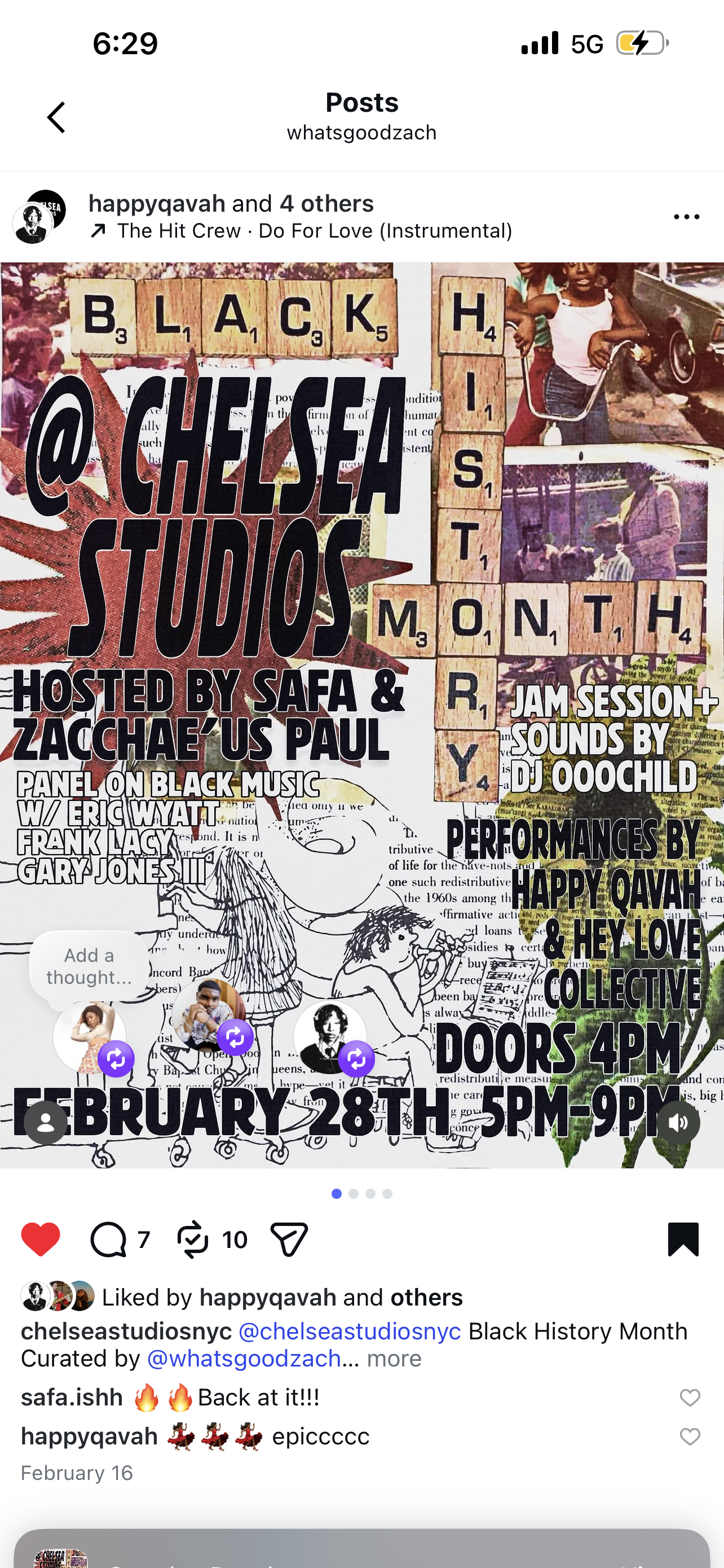 Black History Show & Panel @ Chelsea Studios 