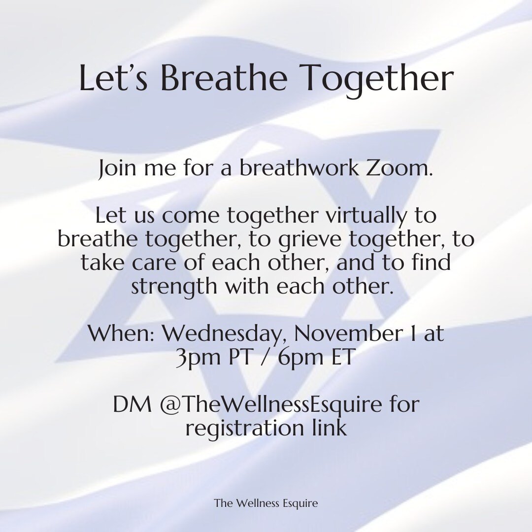 I am not okay. One of the things I'm doing to take care of myself as best as possible is incorporating breathwork into my daily routine.

I will share some of the breathwork practices that I find most helpful, and offer an opportunity for us to sit t