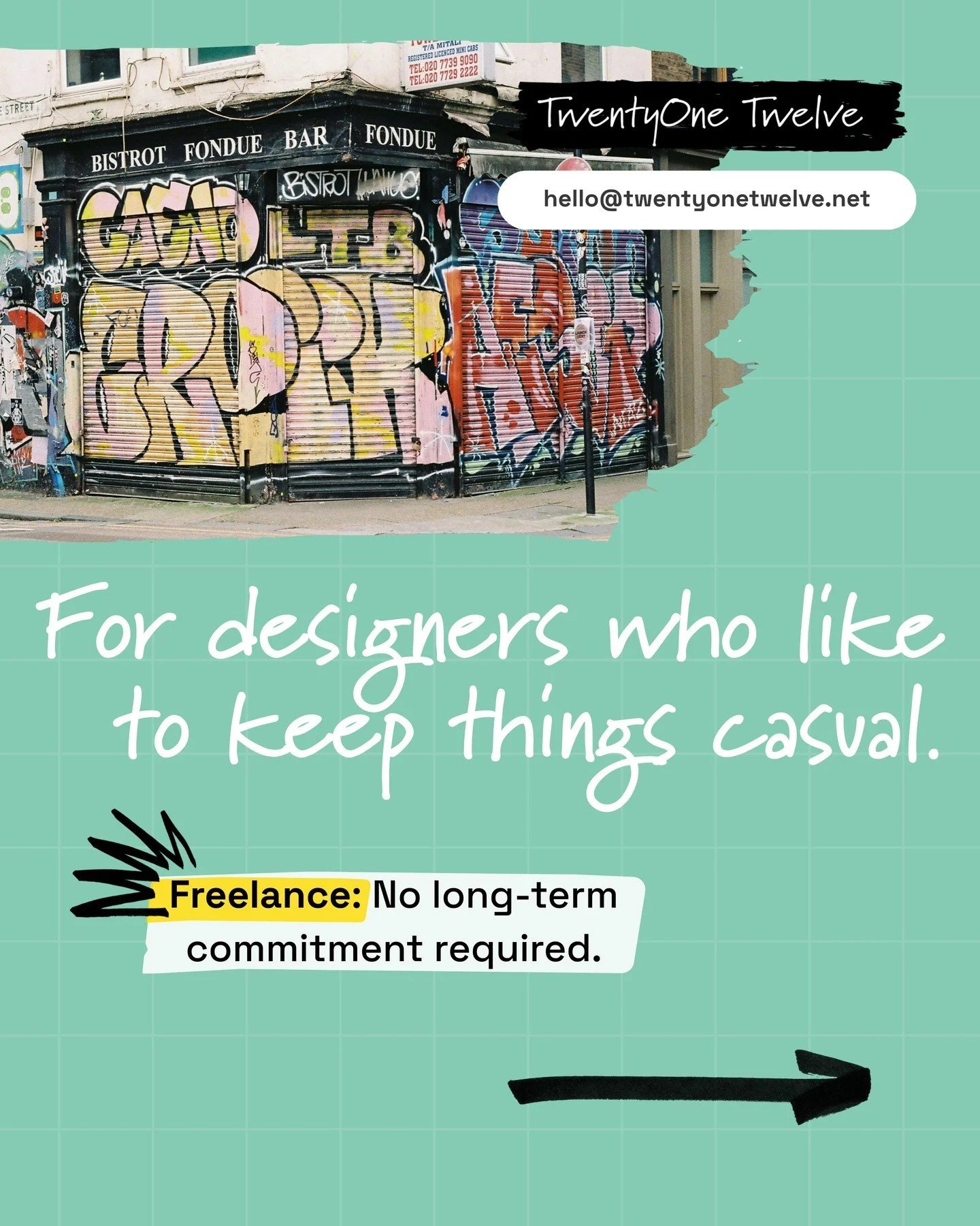 𝗦𝗲𝘃𝗲𝗻 𝗳𝗿𝗲𝗲𝗹𝗮𝗻𝗰𝗲𝗿𝘀. 𝗙𝗼𝘂𝗿 𝘄𝗲𝗲𝗸𝘀. 𝗟𝗼𝗻𝗱𝗼𝗻 𝘀𝘁𝘂𝗱𝗶𝗼.

Multiple live global retail projects.
Including work for a major international sports brand.

If you&rsquo;re strong in Vectorworks and can operate at pace in brand-l