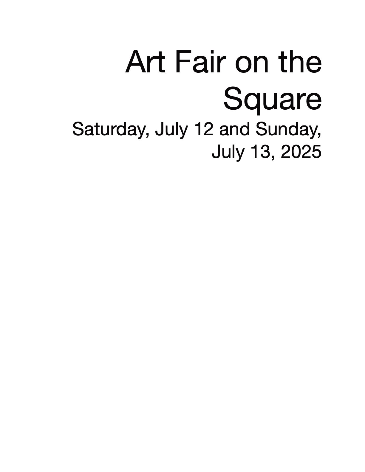 Art Fair On The Square