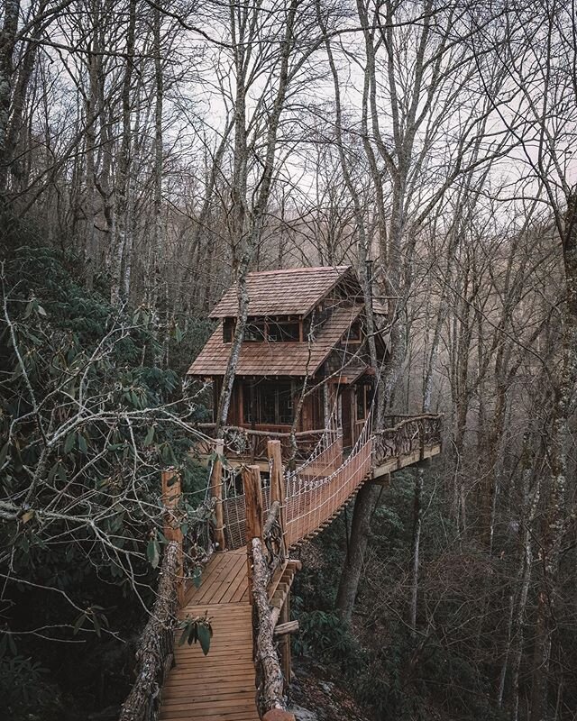 Another amazing shot of the Treehouse Debbie built - stunning, #bestroominthehouse #treehouse #glamping #treehousemasters #treehouseclub