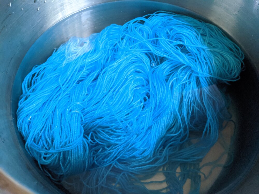 Washing hand-dyed yarn