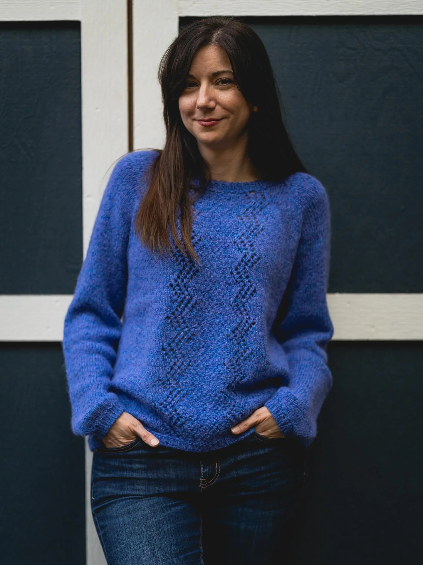 The Brunch Crew is back, and this time with long sleeves!

This DK-weight top-down raglan pattern started as a summer tee, but instructions have been added for long sleeves so you can now choose an option for any season.

The pattern has been updated