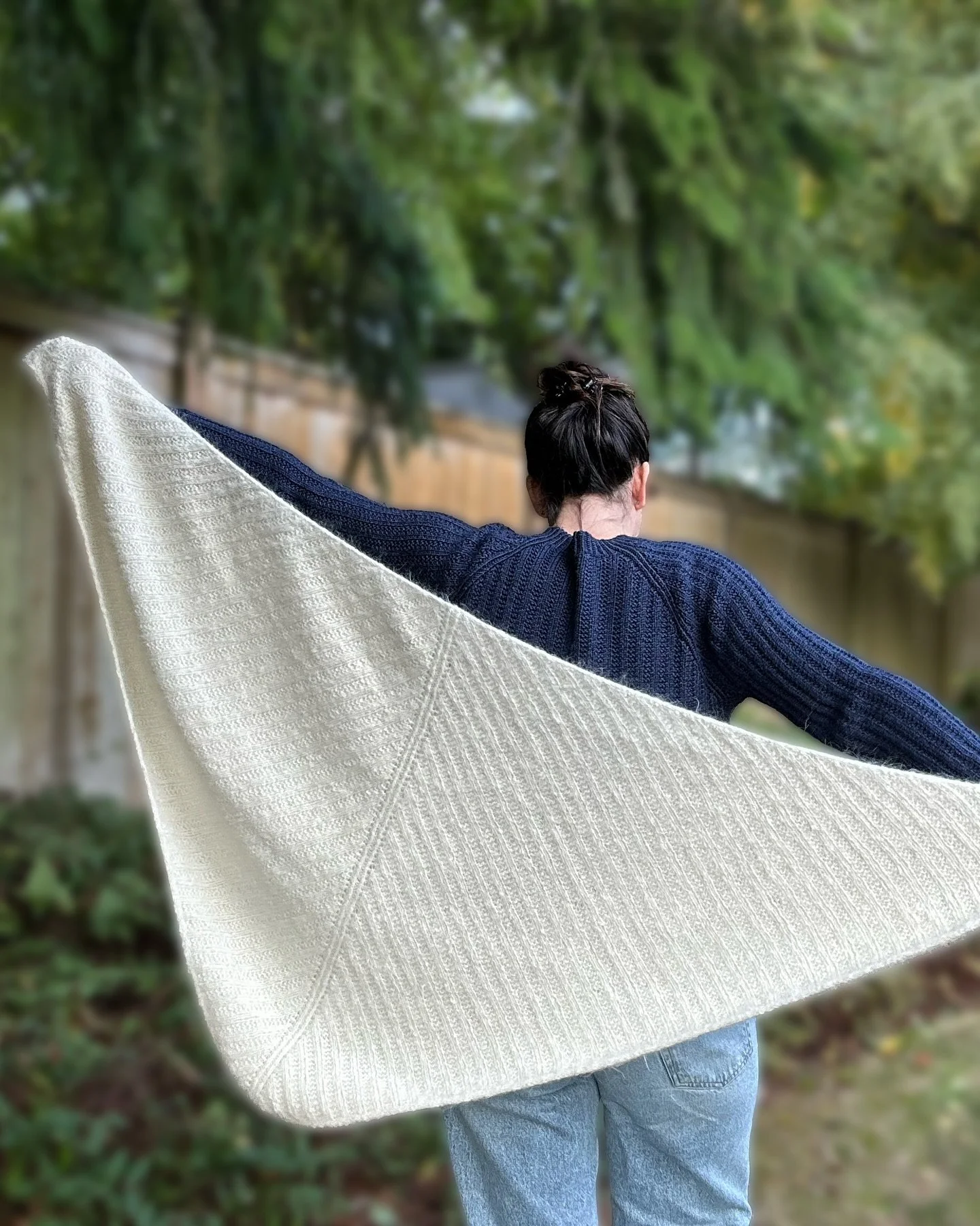 The Anacortes Shawl is done and with my tech editor!

This shawl made quite the journey from Washington to Hawaii and back again, though it really shines back home in the PNW. 

This shawl feels like a hug, and I can&rsquo;t wait to wear it as it get
