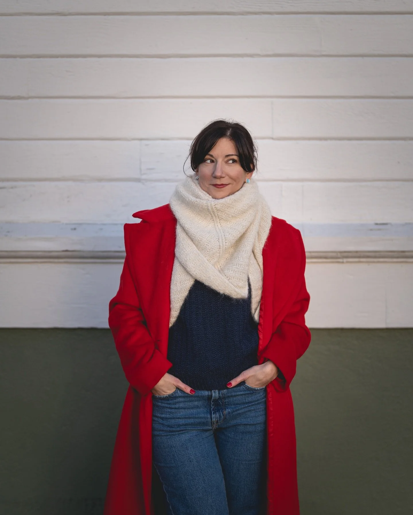 Ok, just one more photo of my Anacortes Shawl. But I saved my favorite for last!

This photoshoot was the most fun but chaotic one I think we&rsquo;ve ever had. We&rsquo;d planned this day weeks out, and go figure on the day of the shoot, in the PNW 