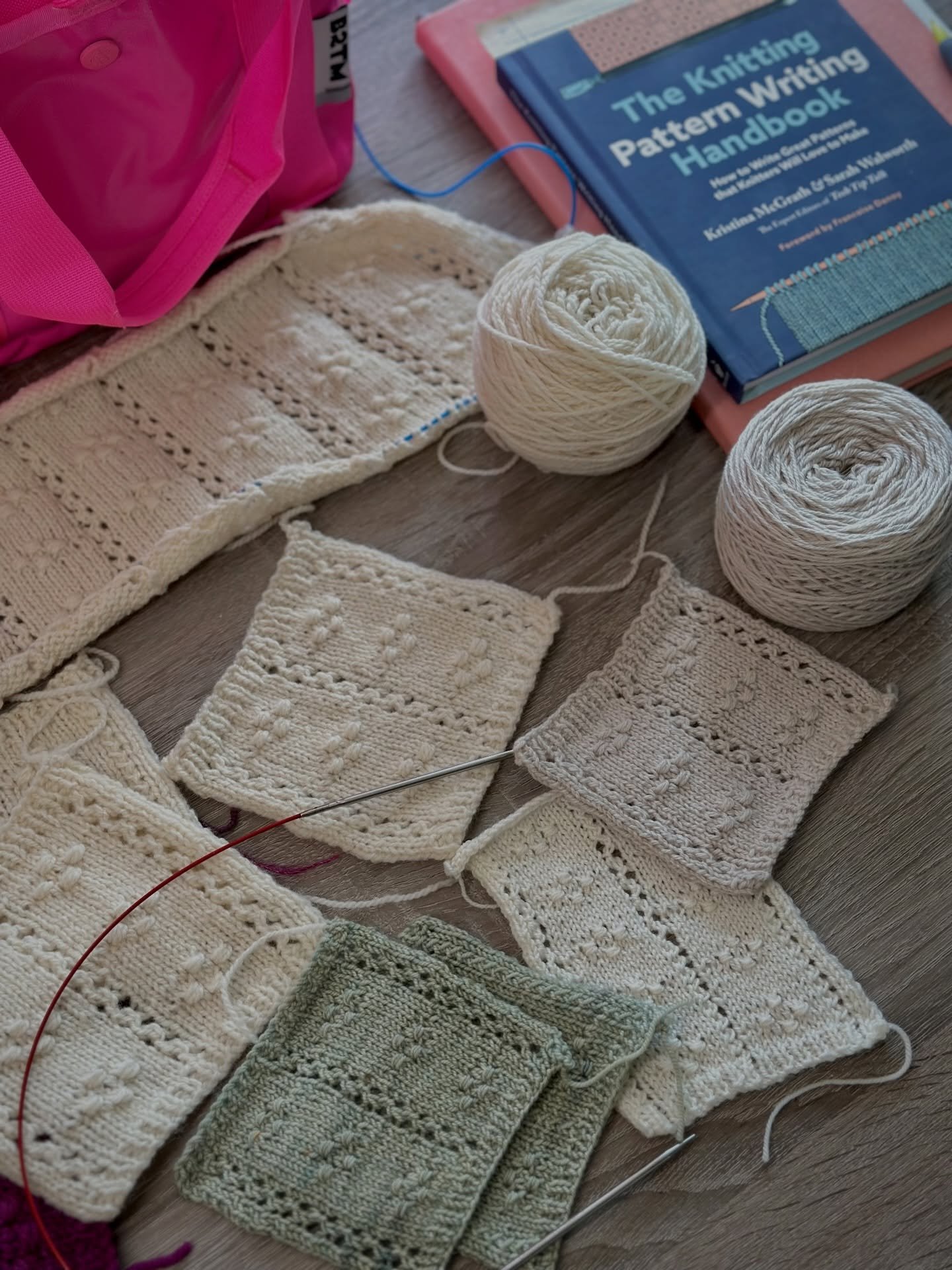 I have been a swatching maniac lately. 

This new design I&rsquo;m working on is one of those ideas that&rsquo;s been on my mind for over a year now. It&rsquo;s taken on a few different forms, but in the last few weeks I feel like I&rsquo;ve really n