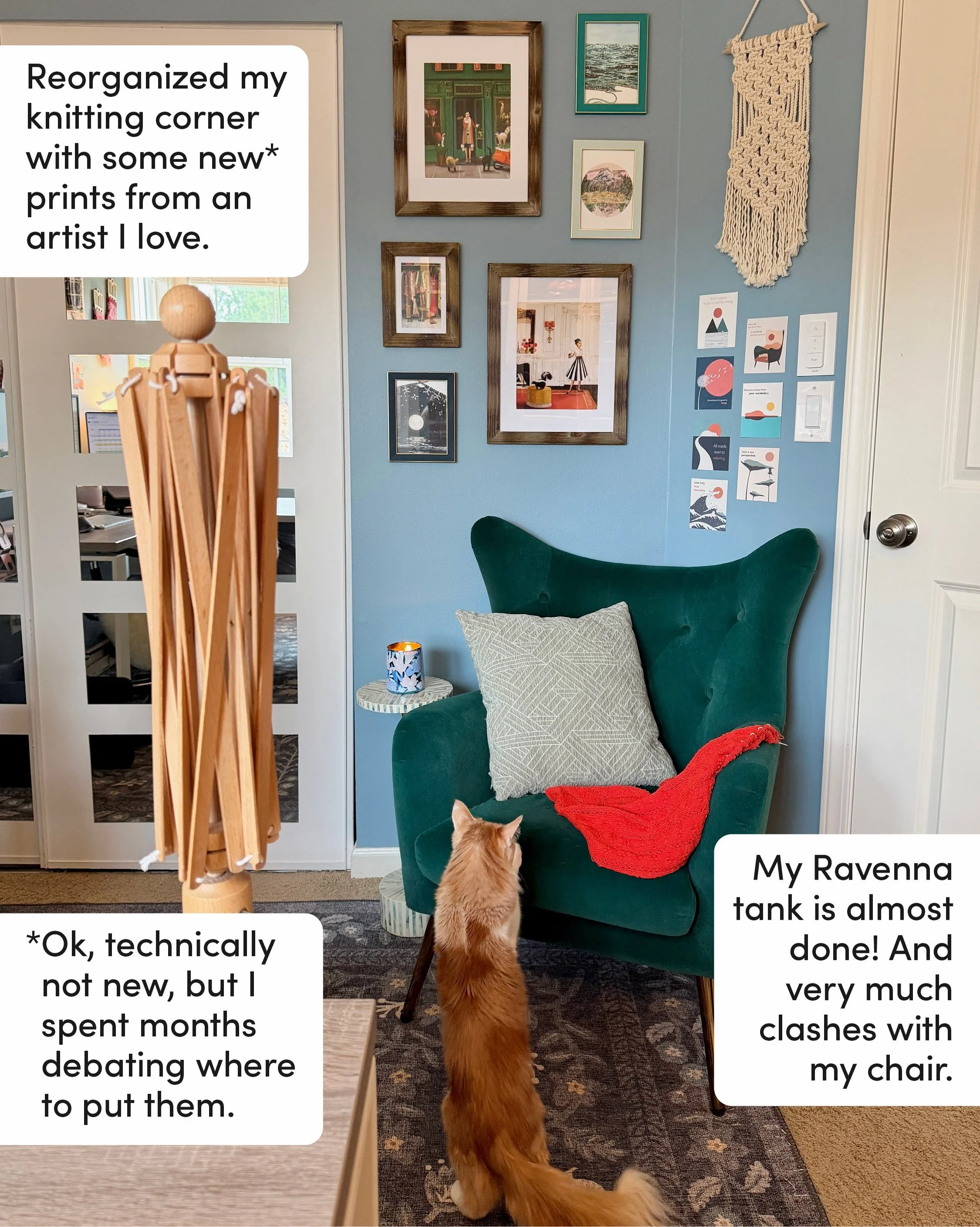 Do you ever just have one of those days where you check all the boxes on your to-do list? 

I spent some time today reorganizing my office, which meant finally committing to a space for some new (sort of) art. I hate to admit these prints have been s