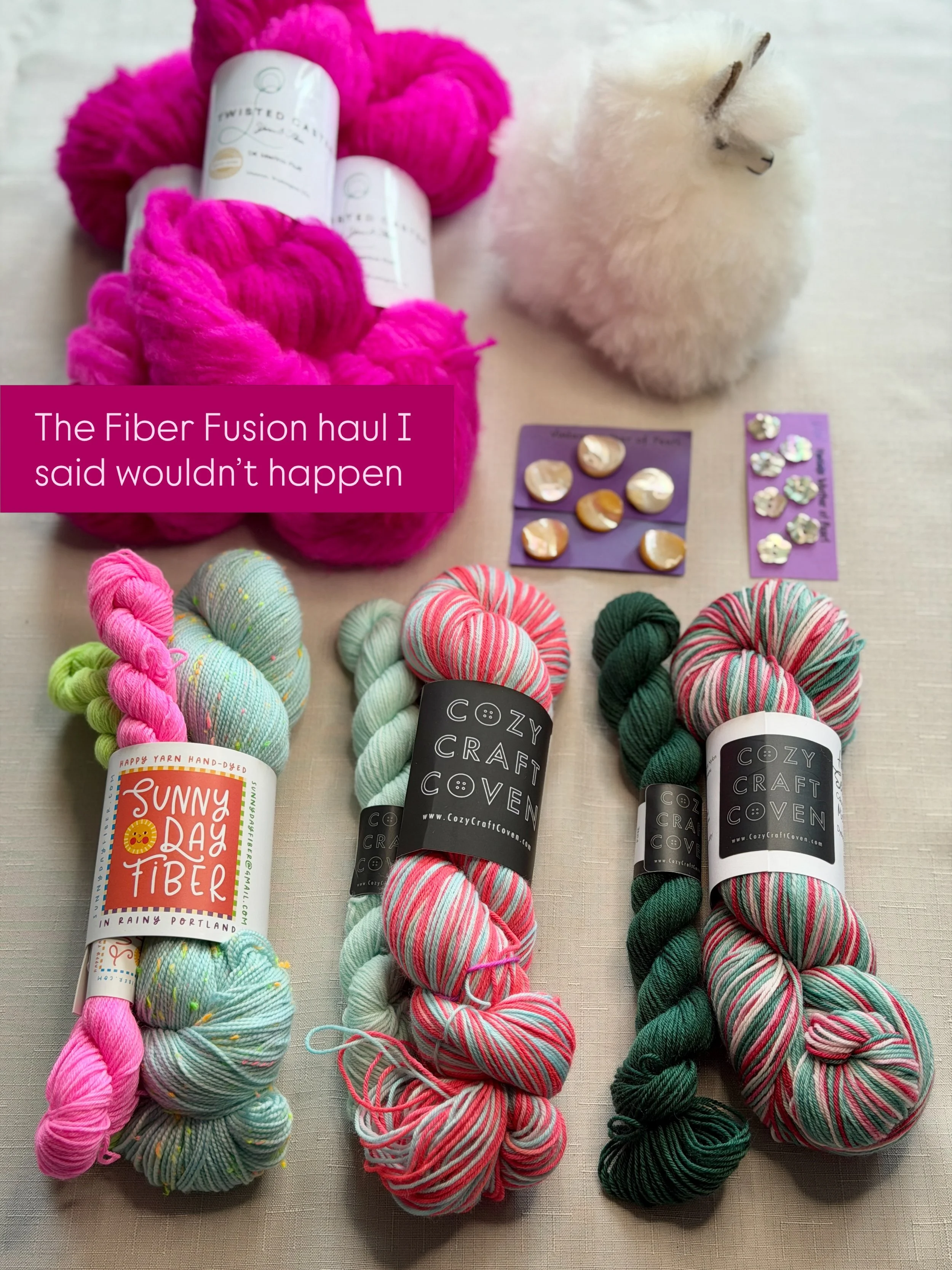 &ldquo;I&rsquo;m not going to buy anything, maybe notions if I see anything I like.&rdquo; Famous last words before any fiber festival, and clearly a lie.

I took a drive out to @fiberfusionnw with @shea_crochet and had such a fun time checking out a