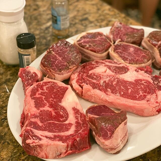 Sampler platter. How do you like your steak cooked?