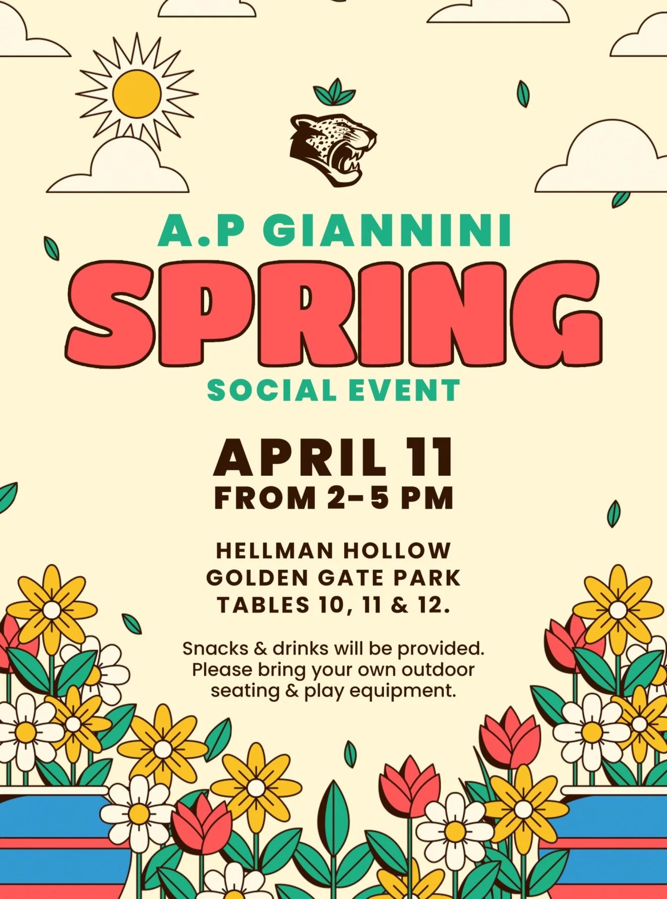 Join us for an APG Spring Social Event at Hellman Hollow in Golden Gate Park (Tables 10, 11, 12) on April 11th, 2026 from 2-5pm! 

Snacks and drinks will be provided. Please be sure to bring your own outdoor seating and play equipment. 

We would lov