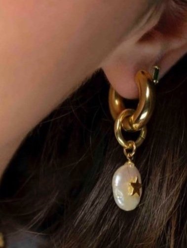 Pearl Star Earrings