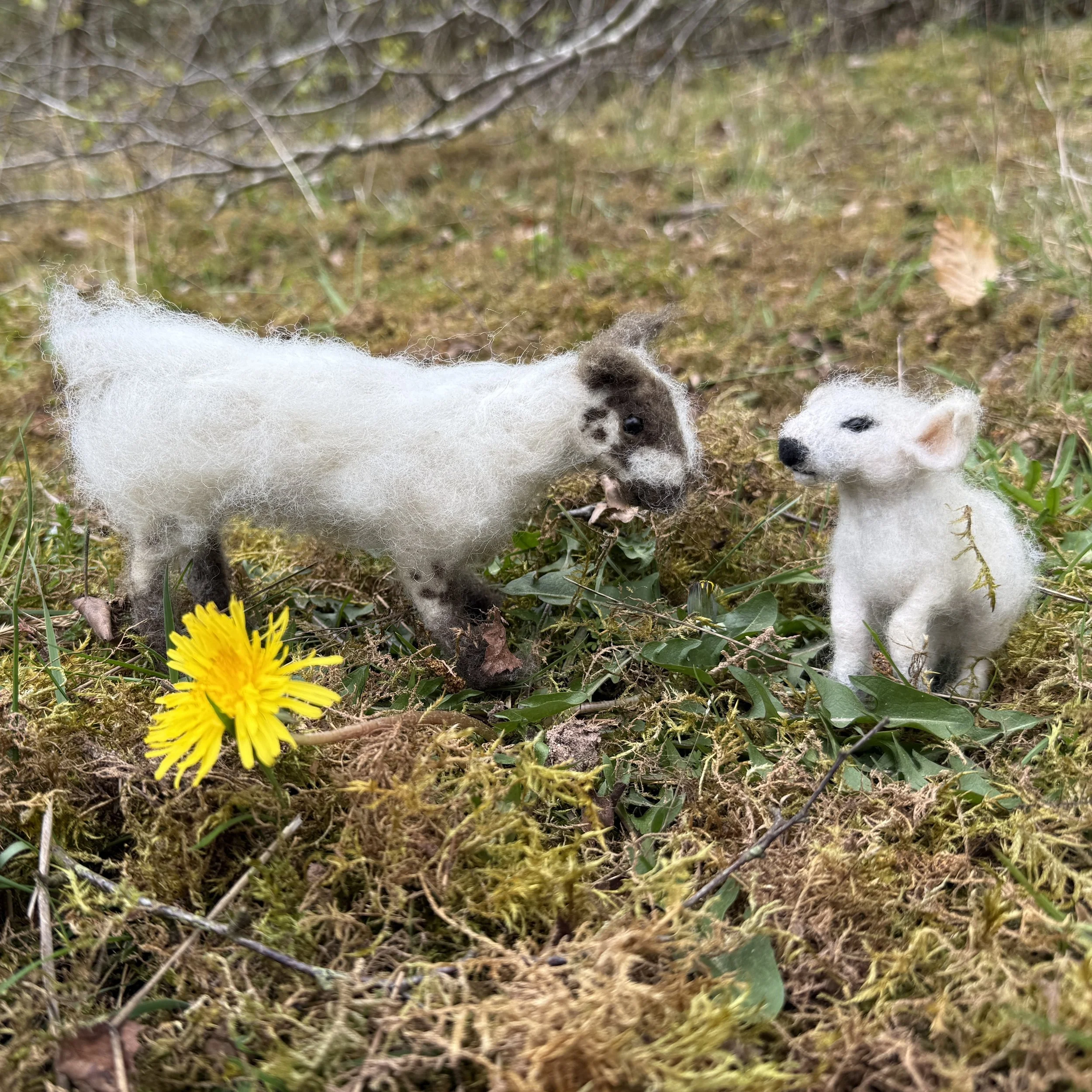 needle felted sheep and lamb welsh wool celestine and the hare .jpg