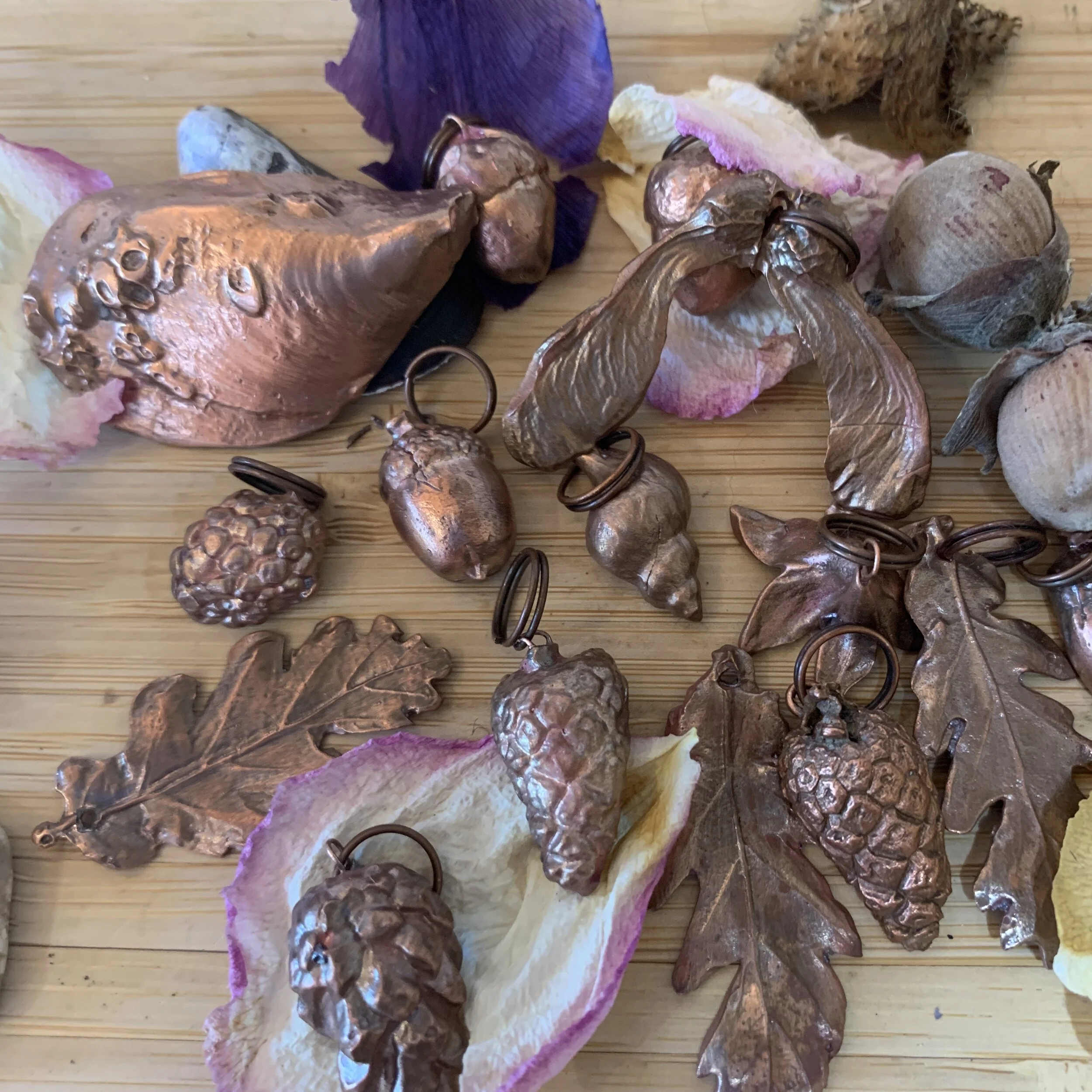 Copper and Silver  Charms