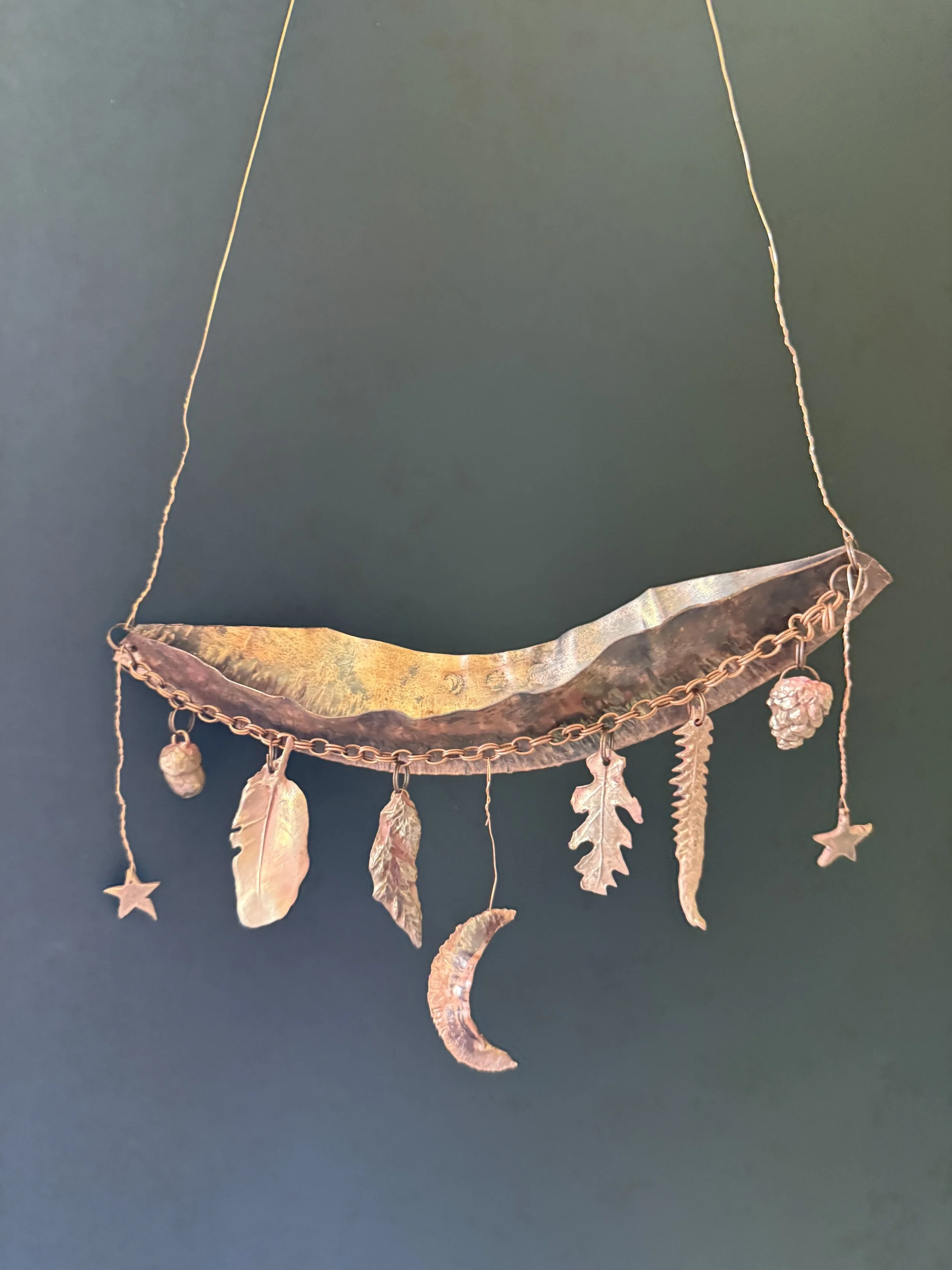 moon boat copper sculpture Celestine and the hare.JPG