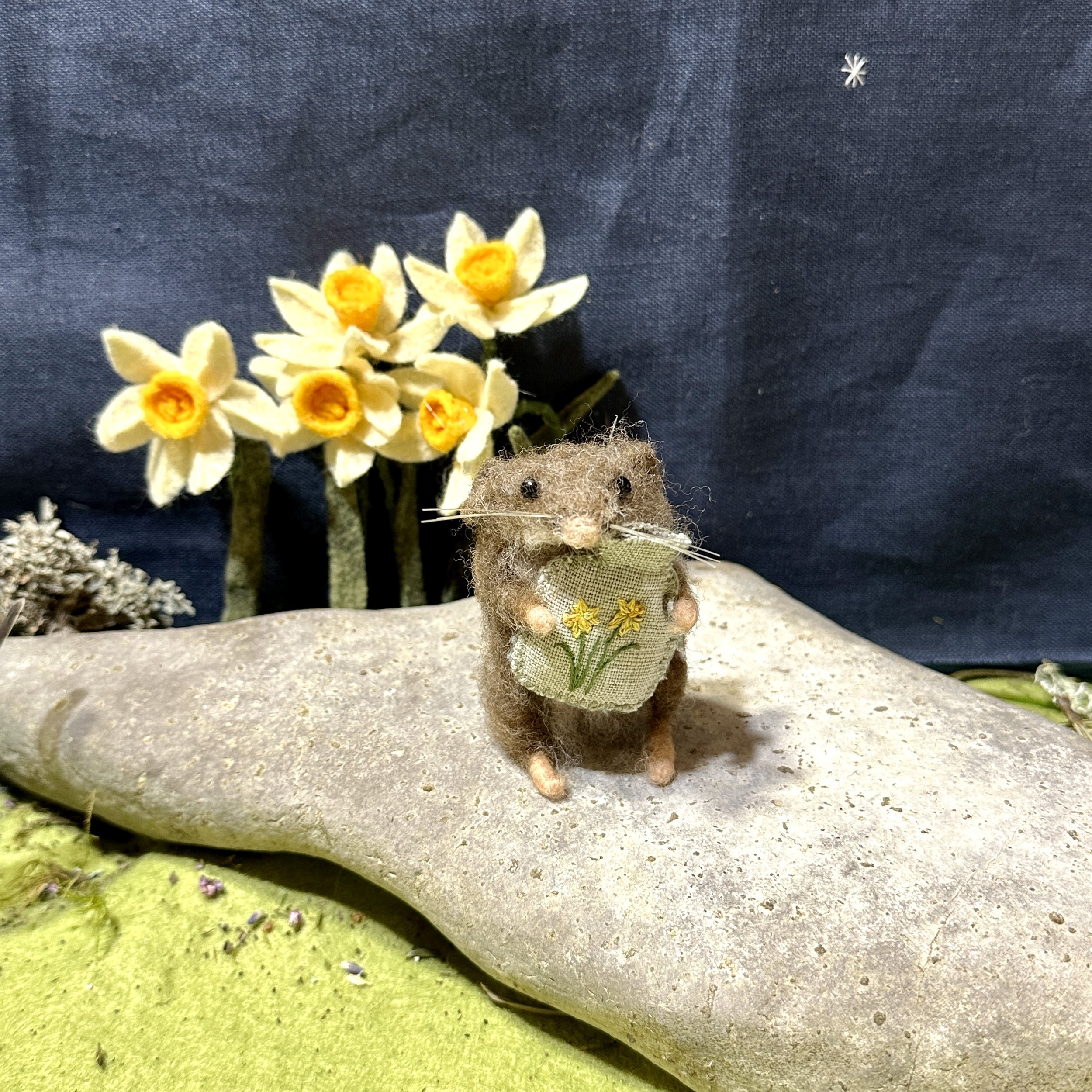 celestine spring collection needlefelted mouse daffodil hottie .jpg