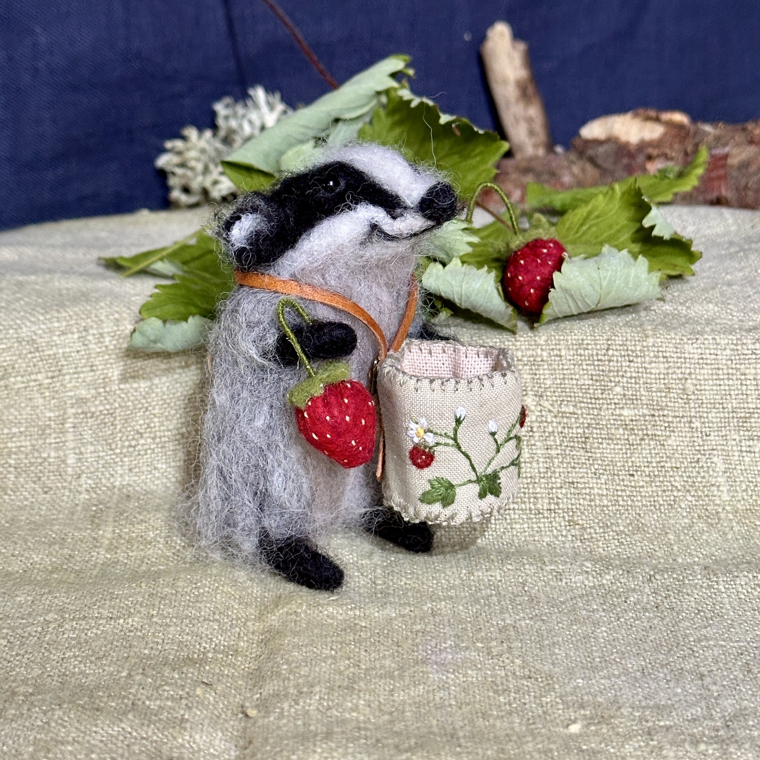 joy july needle felted animal celestine and the hare_badger.jpg