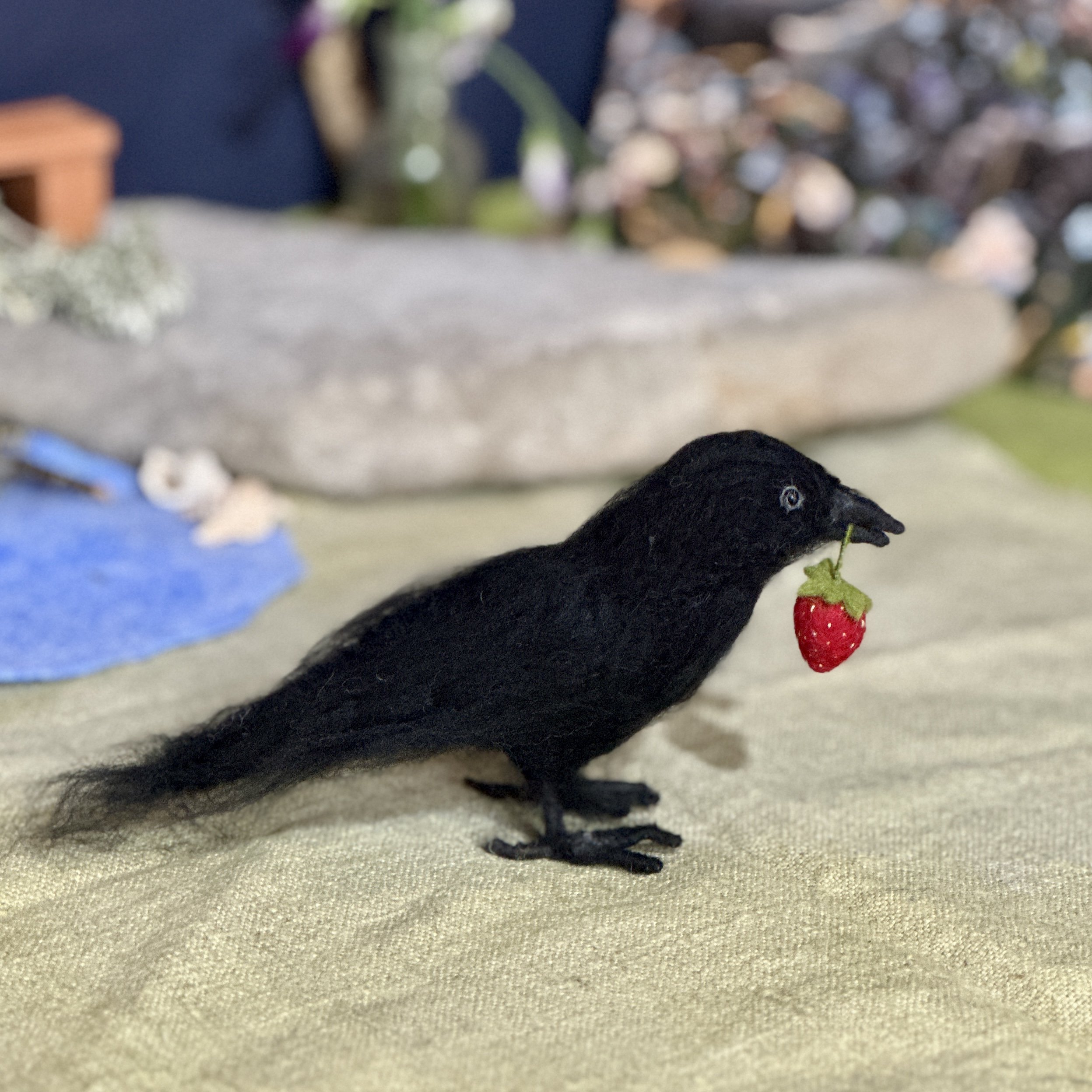 joy bringer needle felted crow celestine and the hare.jpg
