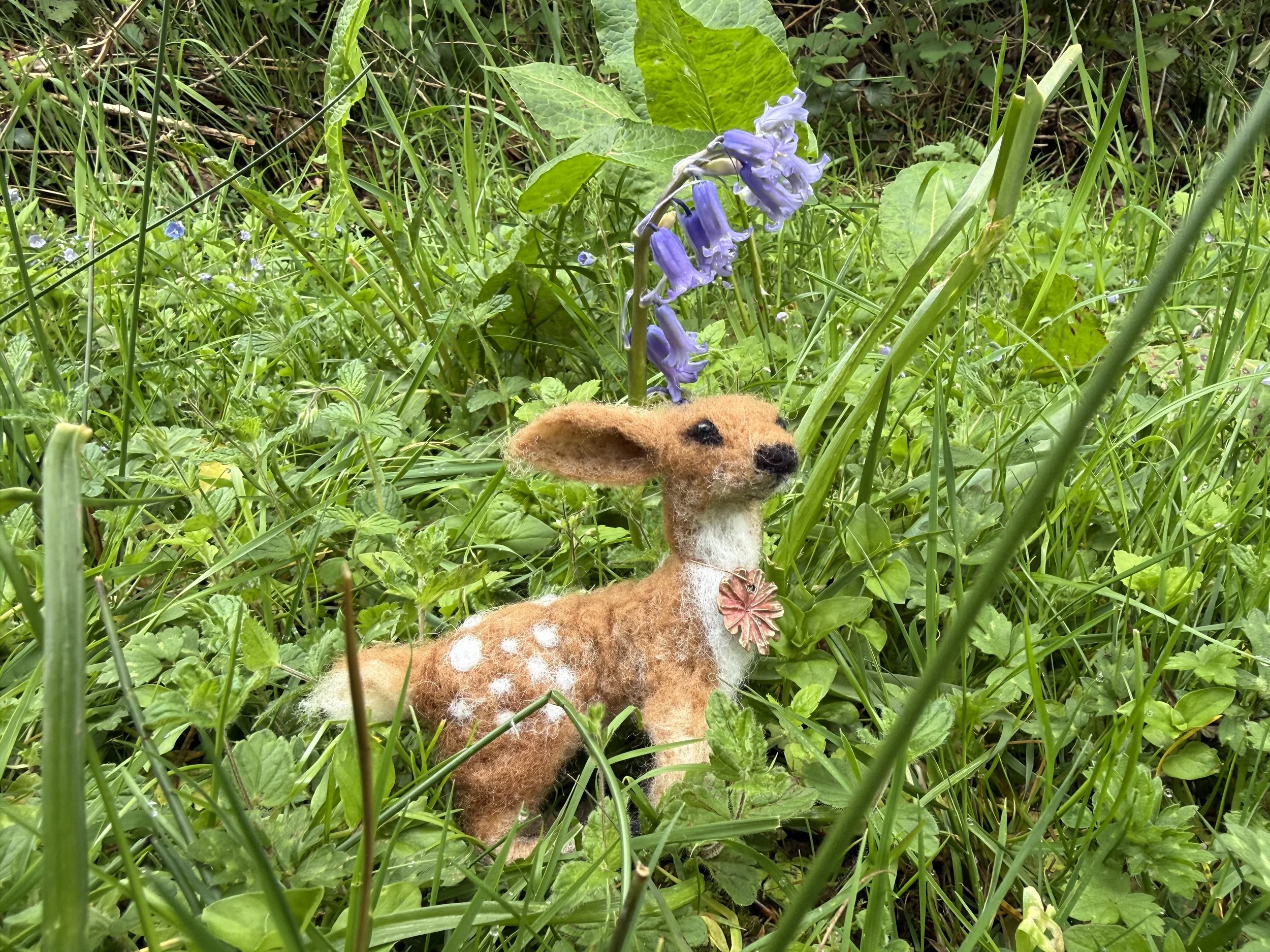 felted deer gift celestine and the hare.JPG