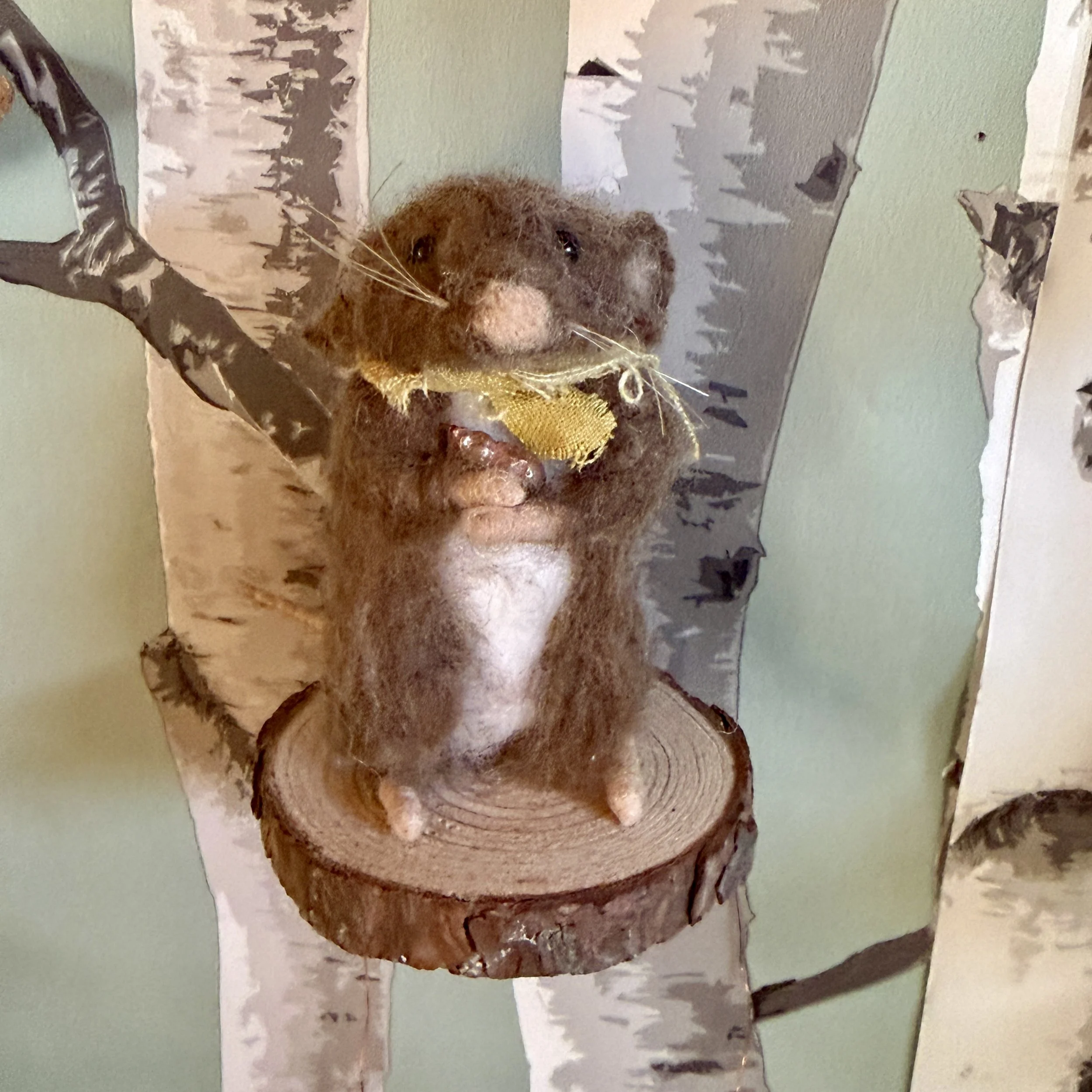 mouse shell needle felted celestine and the hare.jpg