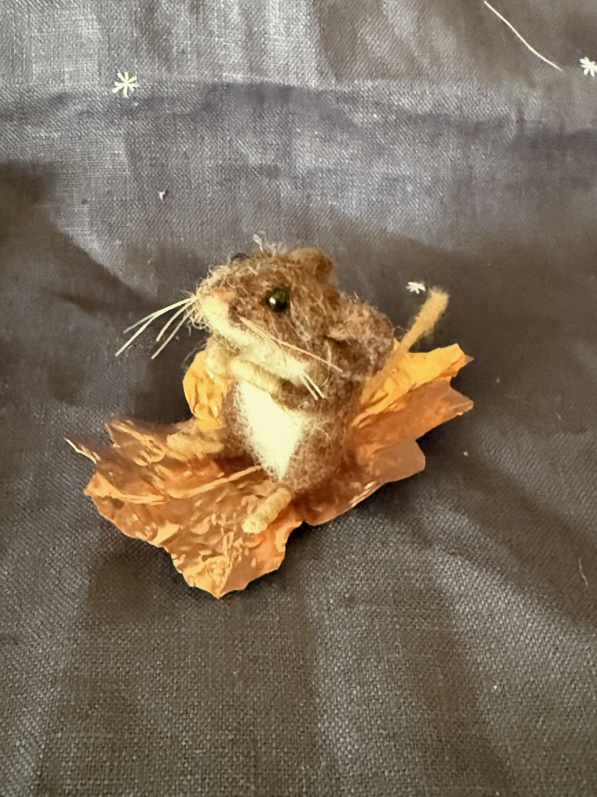 celestine and the hare needle felted mouse summer copper .jpg