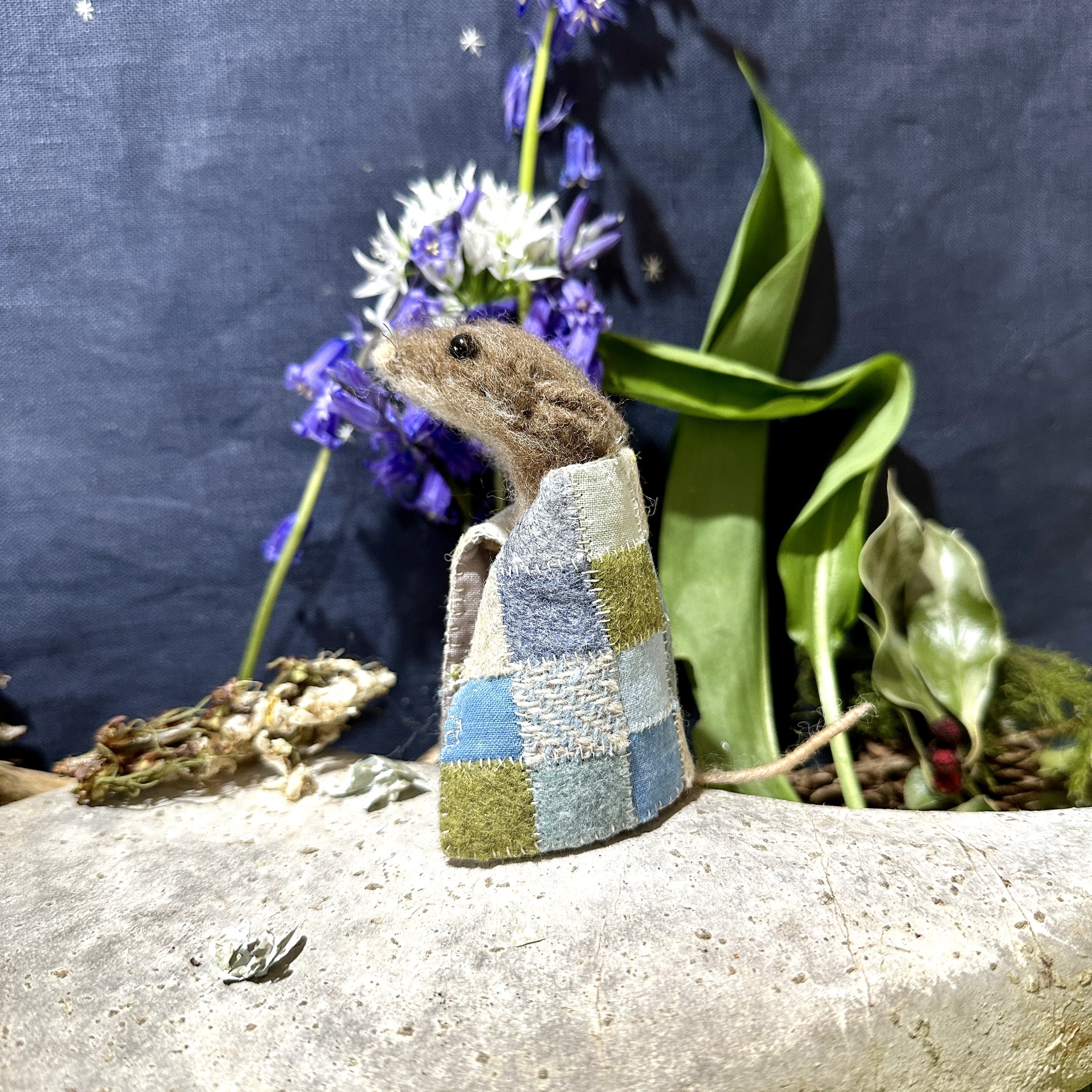 Celestine and the hare bluebells mouse quilt.jpg