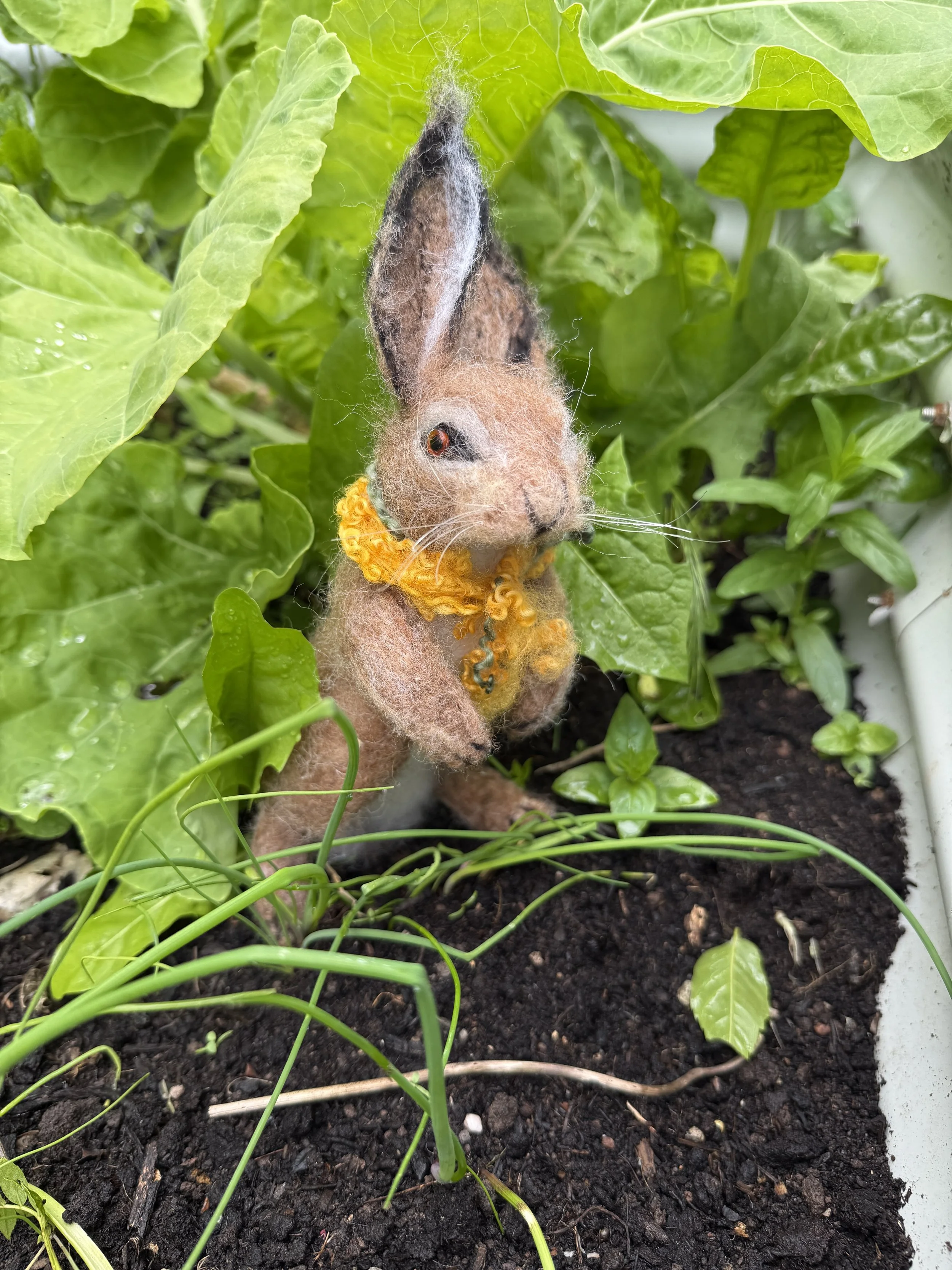 needlefelted hare celestine and the hare animal_3870.JPG