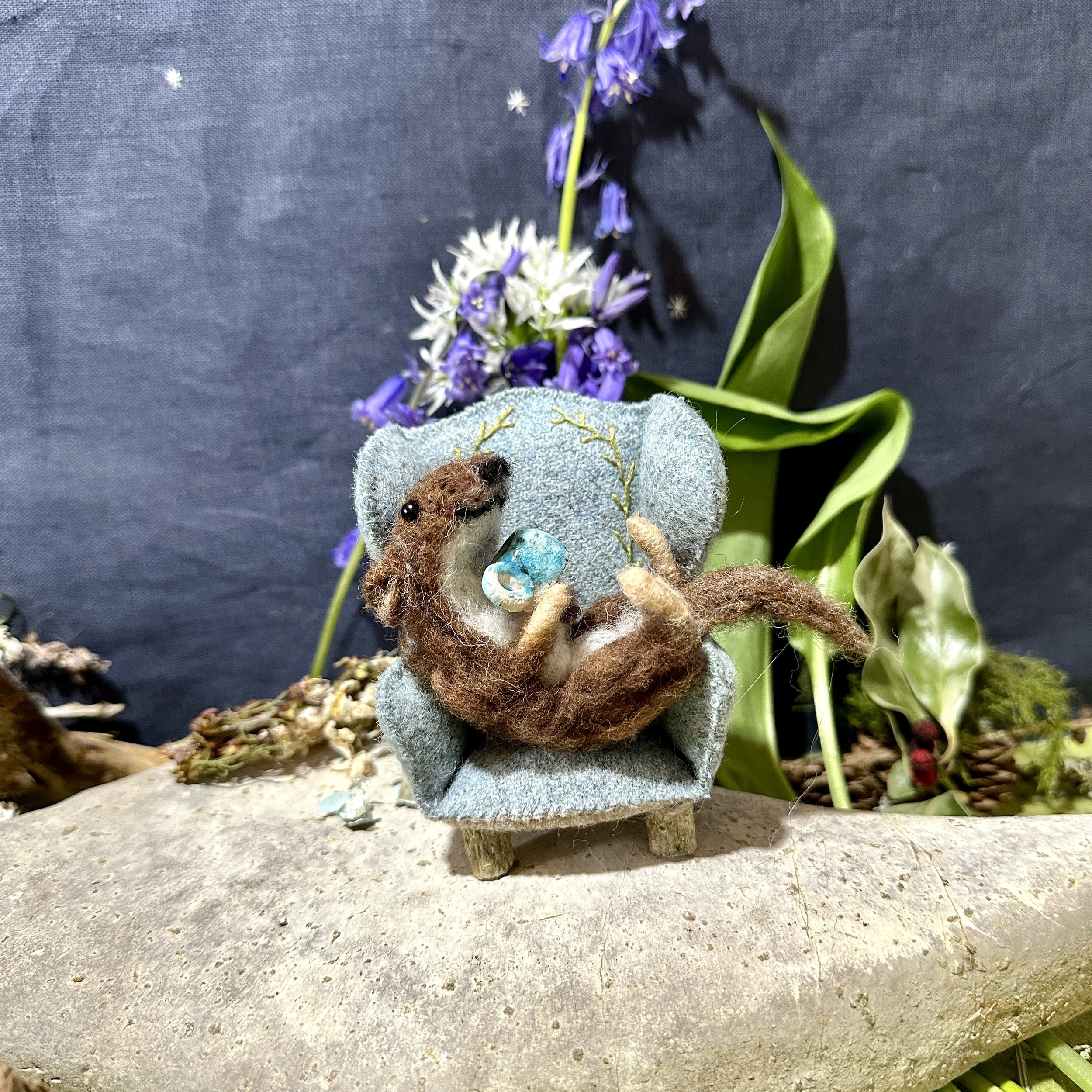 Celestine and the hare bluebells weasel armchair.jpg