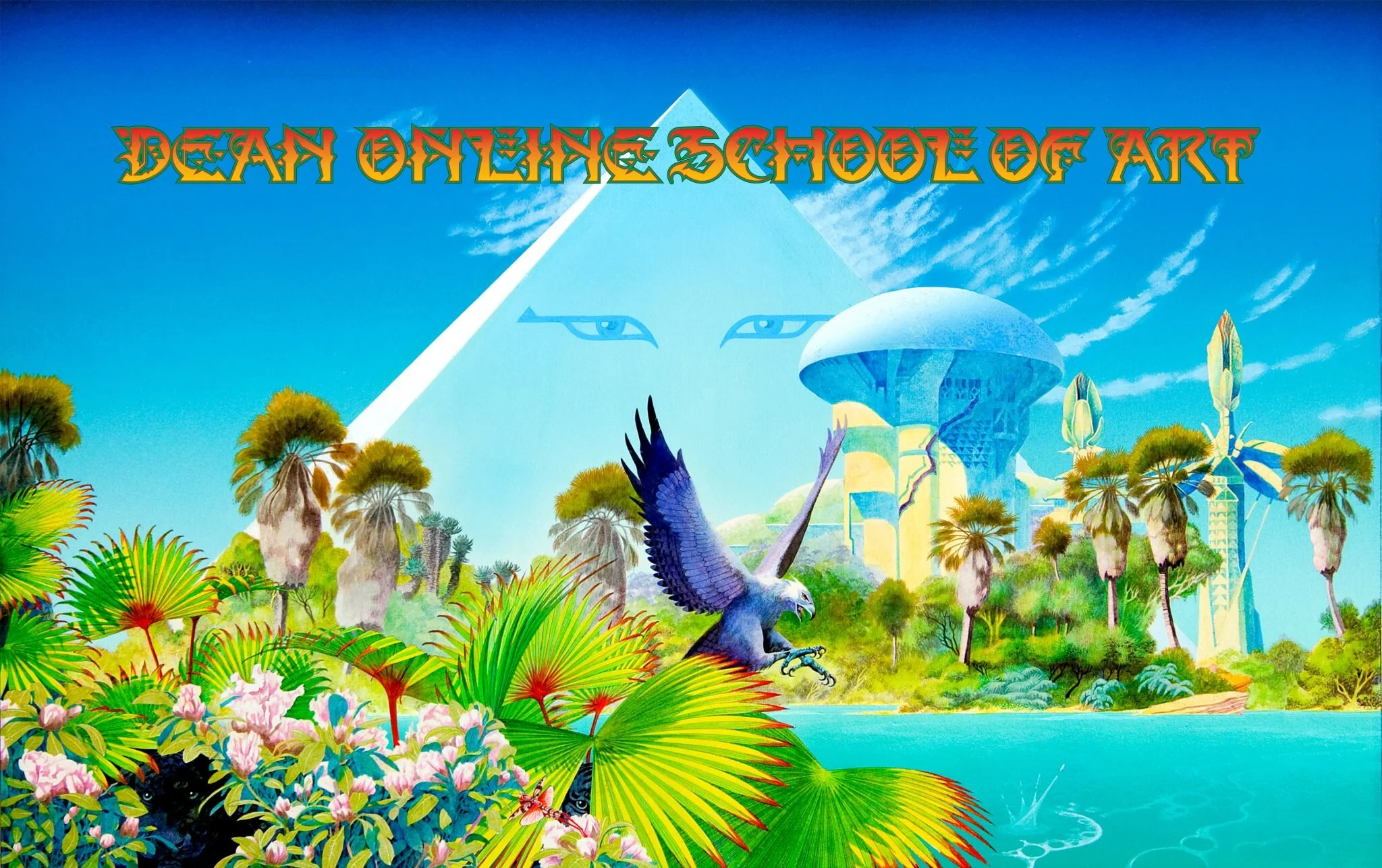 I had the delightful good fortune to study painting  with Master Fantasy Artist Roger Dean,  as a charter member of the Dean Online School of Art