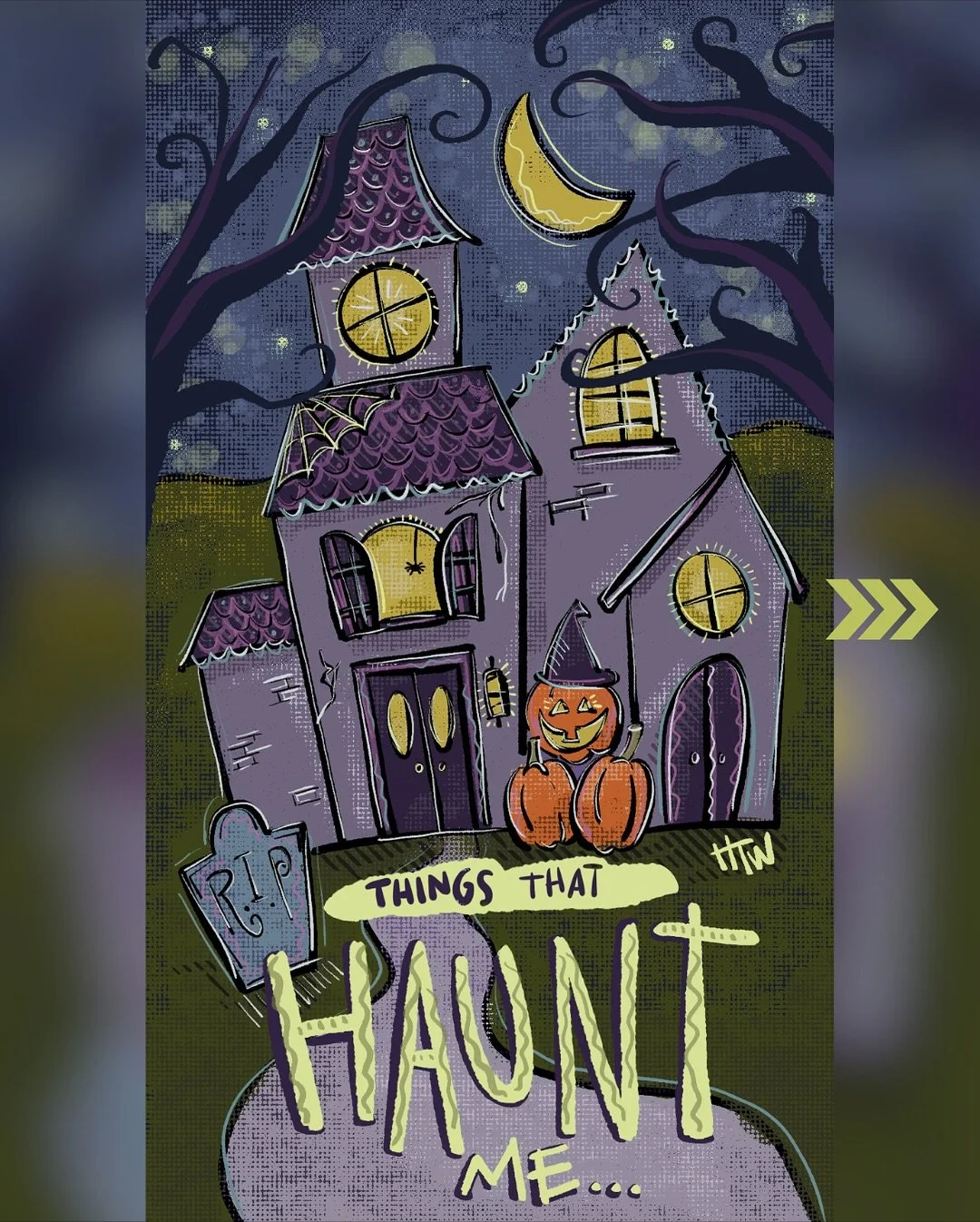 Haunted by the thought of saying yes when I should&rsquo;ve said no... 😅

#designerhumor #haleywooddesign #creativestruggles #designfails #graphicdesignerlife #illustration #spookyseason