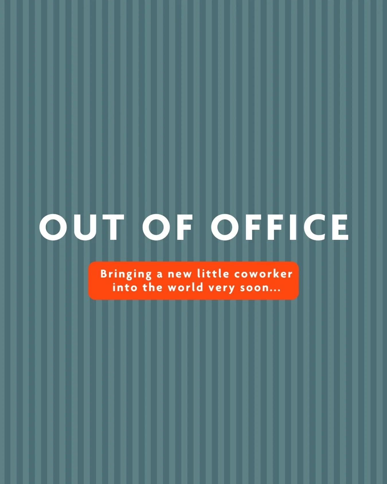 Out of office until further notice because I&rsquo;m busy launching my biggest project yet: a whole human👶

Thank you in advance for your patience!

#momoftwo #haleywooddesign #branddesigner #outofoffice #artist