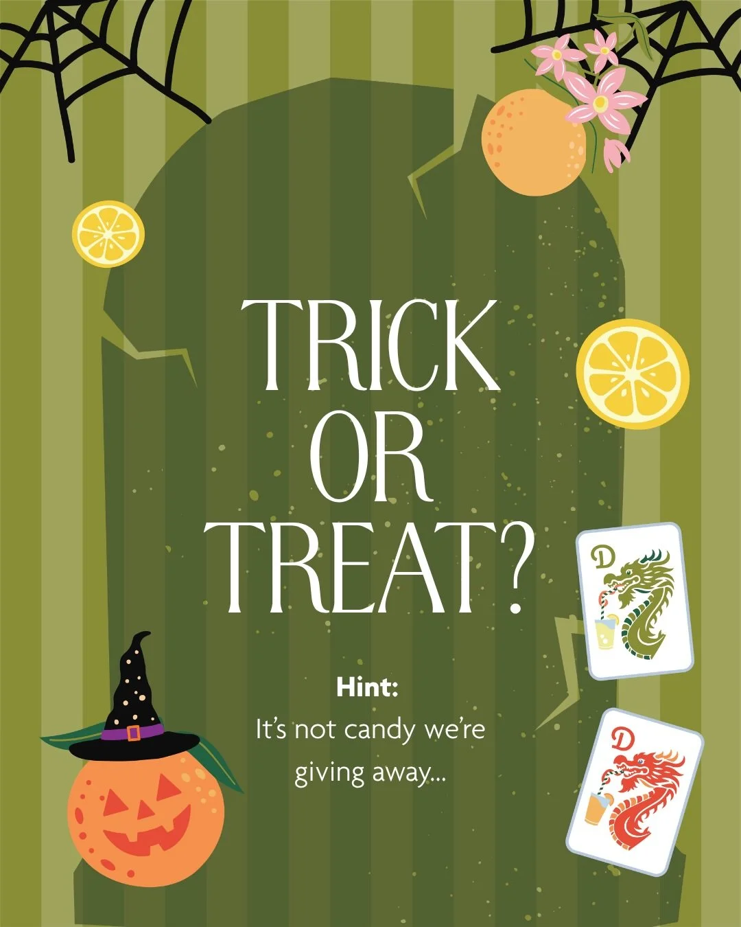 Trick or treat? 🍊👻

We&rsquo;re giving ONE lucky Mahjong lover a Fresh Squeezed set! 🍋

No tricks, just a Fresh Squeezed giveaway TREAT.

To enter:

🎃 Follow @haleywood.design
🎃 Like this post
🎃 Tag your Mahjong partner

GIVEAWAY ENDS 10/30! Go