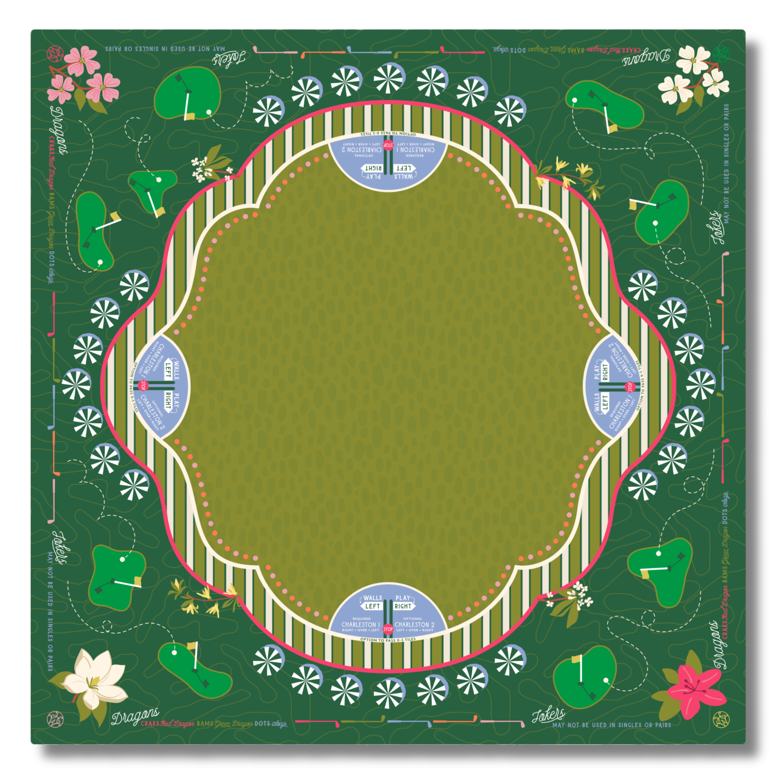 PRESALE Fairways and Flowers Mahjong Mat