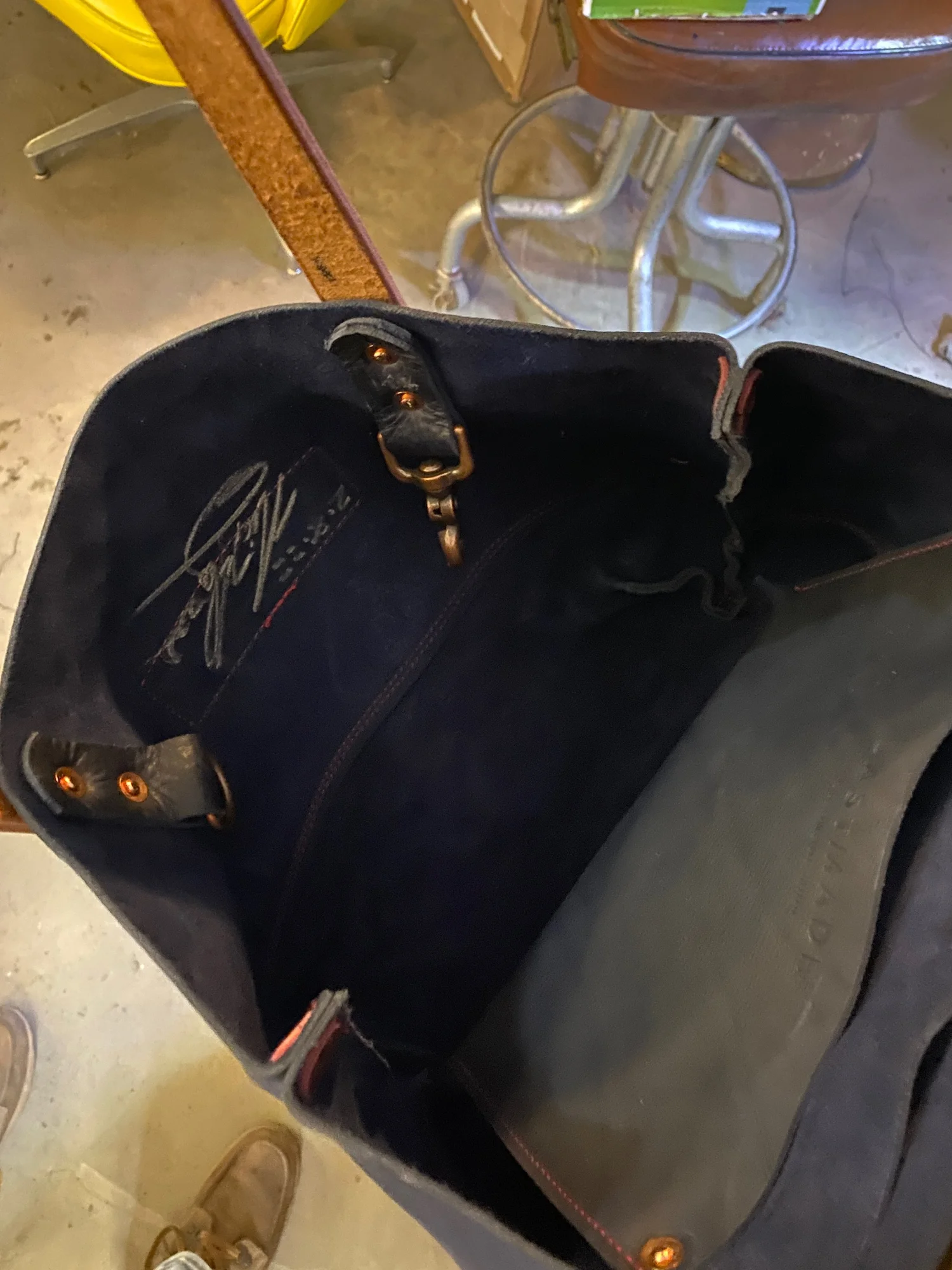 104 Leather Tote Bag; Blue — LASTMADE CO.