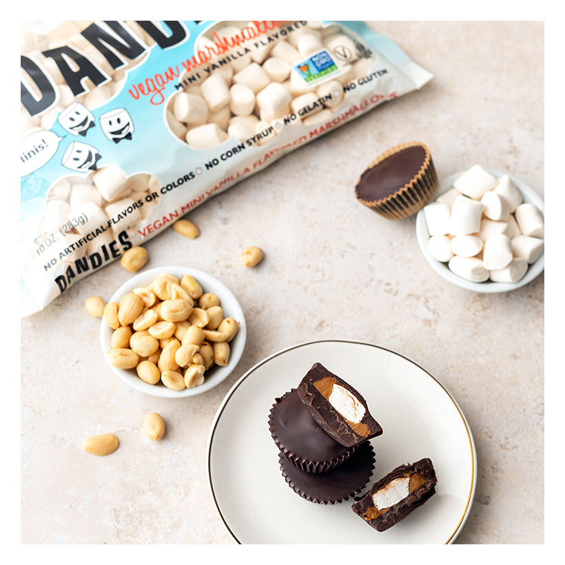 Marshmallow Peanut Butter Cups Recipe — Dandies Vegan Marshmallows