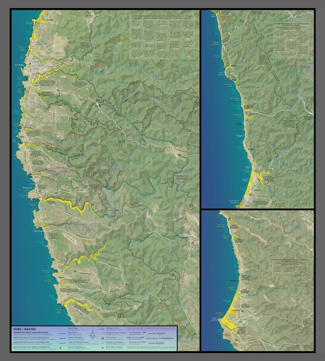 The front side of Mendocino Coast Readiness Map