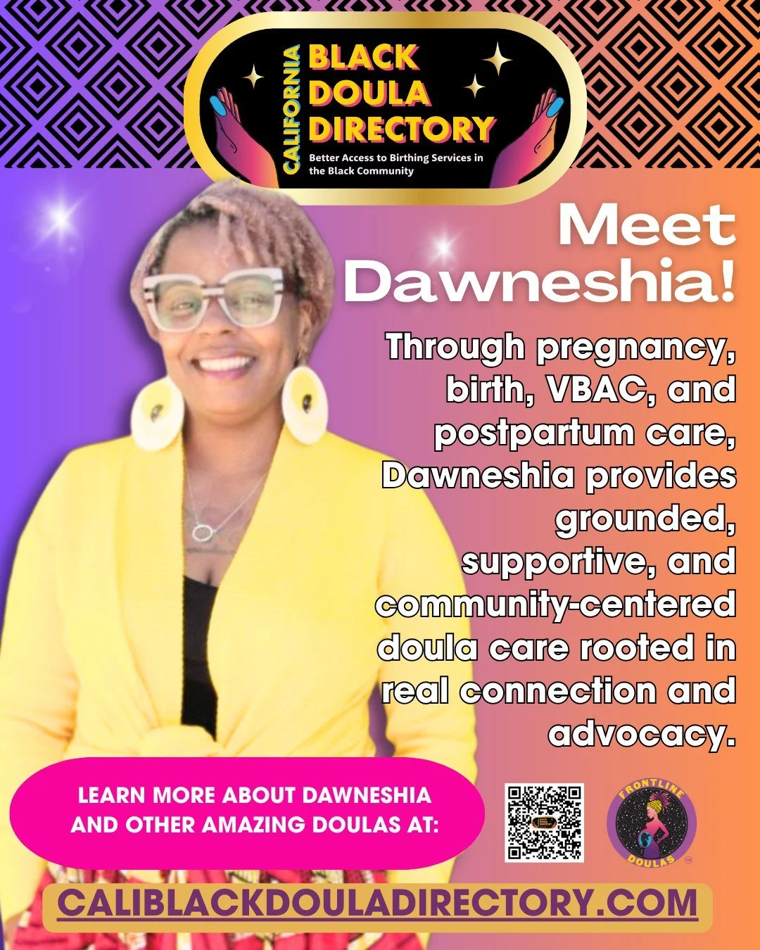 Meet Dawneshia Logo, also known as Ma Hood Doula, founder of The Promise Doula Services. Dawneshia began her doula journey during the pandemic in 2020 after recognizing a deep need for more support in her community. After her own experiences giving b