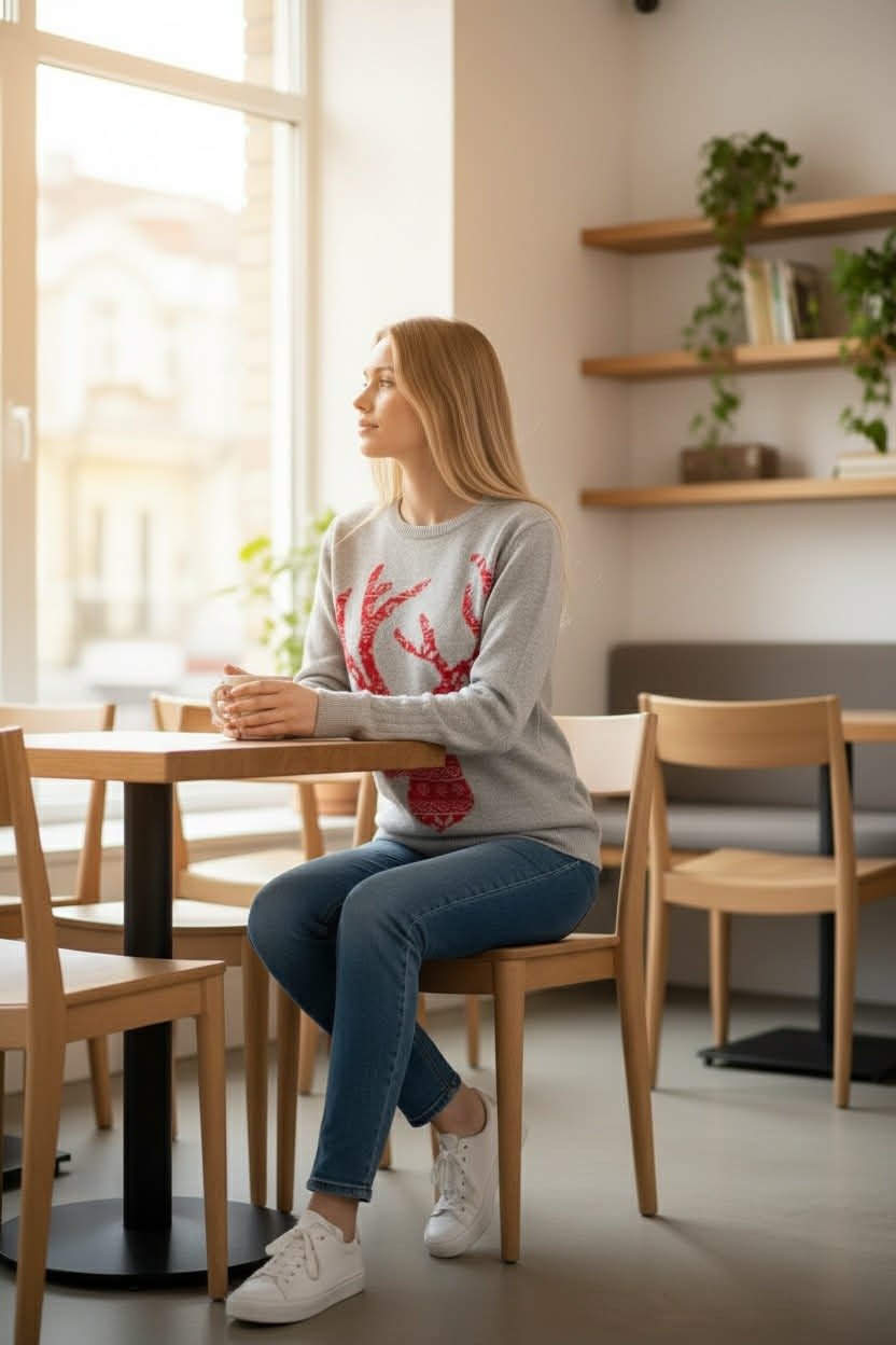 Happy Christmas Antlers Sweatshirt